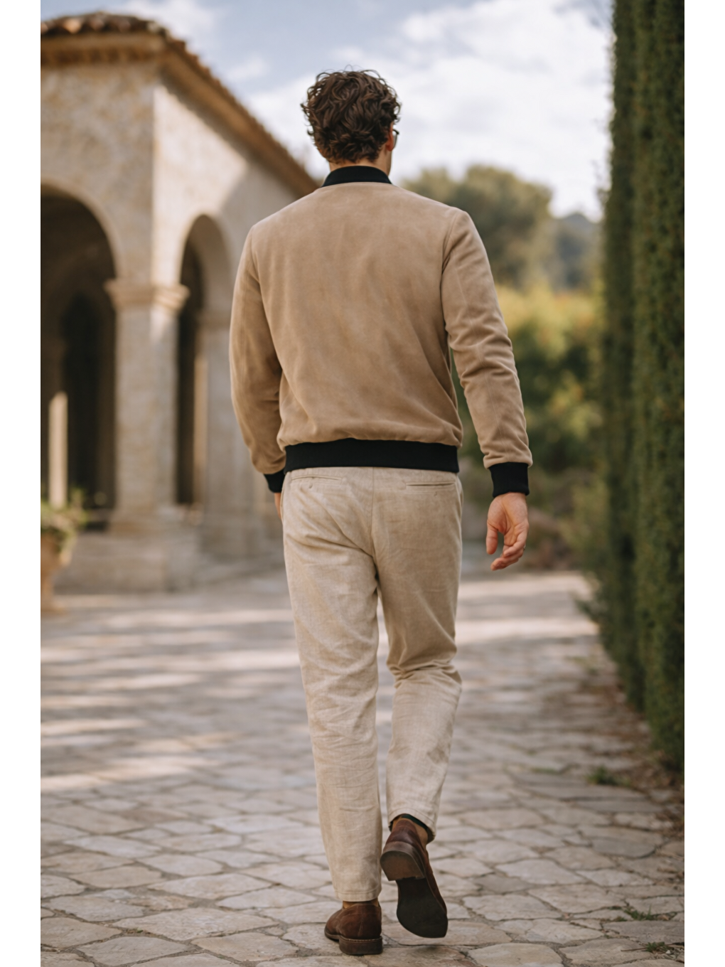 Kahverengi Erkek Premium Comfort Basic Nubuk Süet Kahve Ceket-5