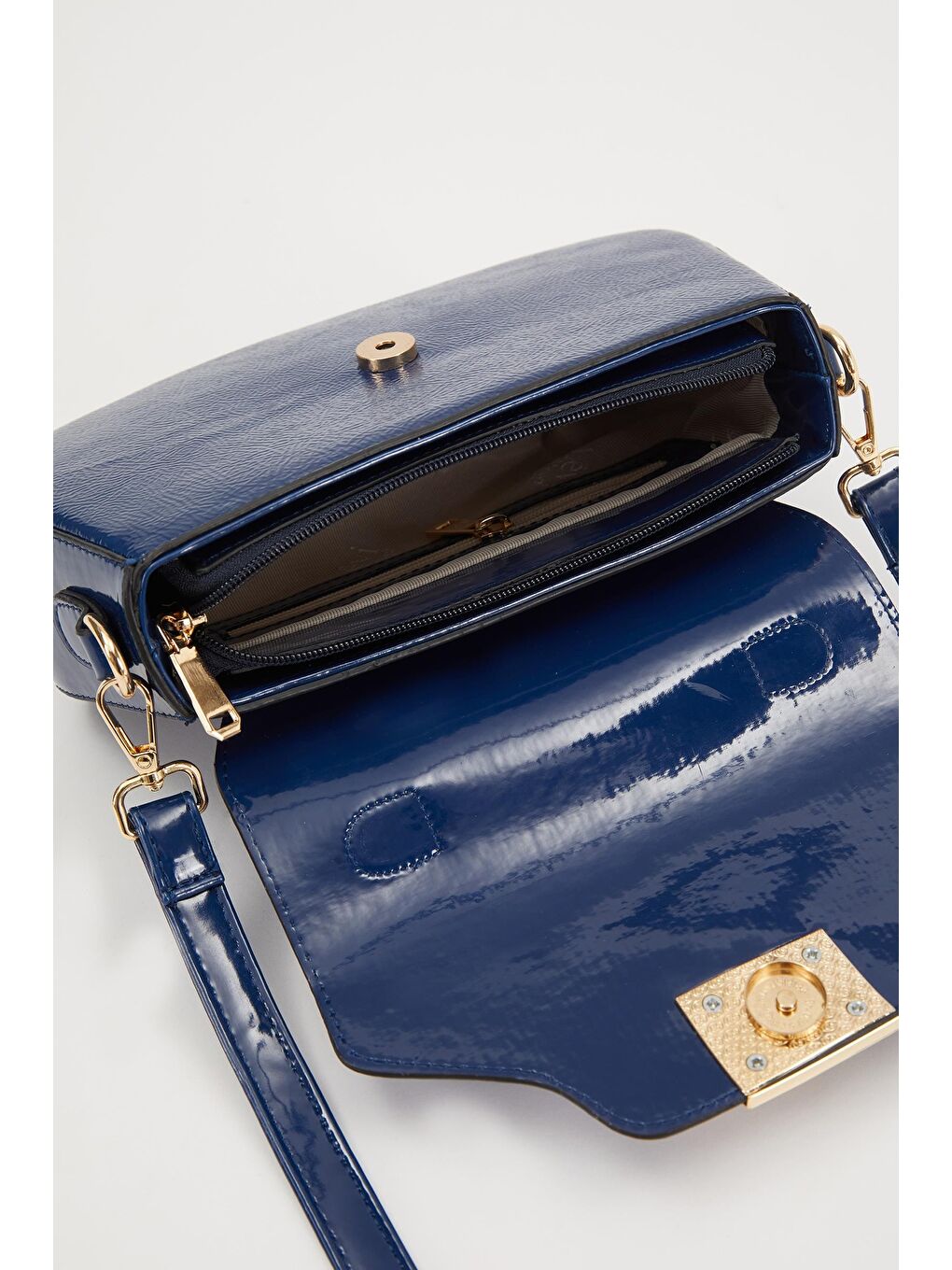 Lacivert Camel Kadın Omuz Çantası 930214-2