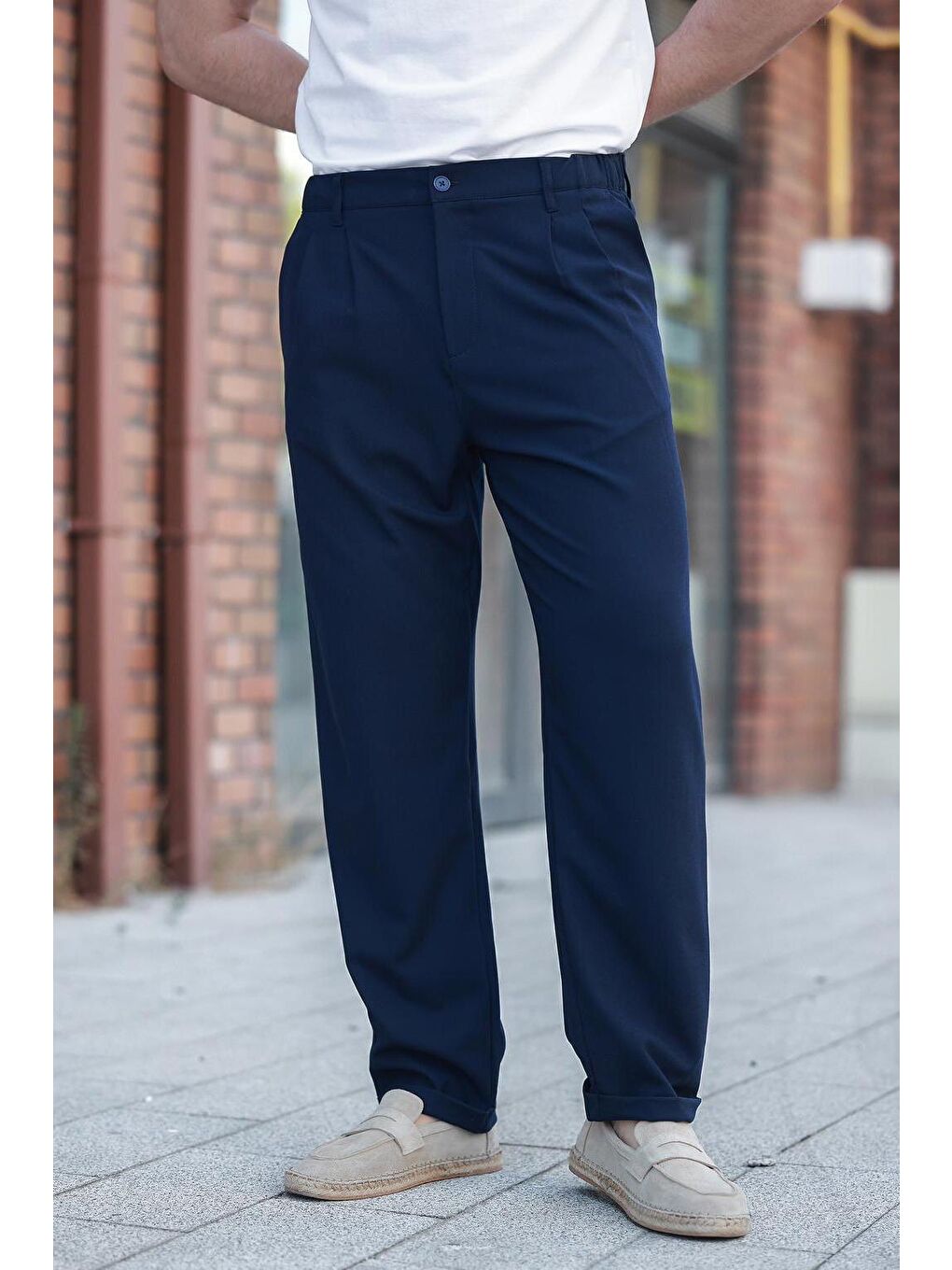 Lacivert  Erkek Kumaş Pantolon E6577-3