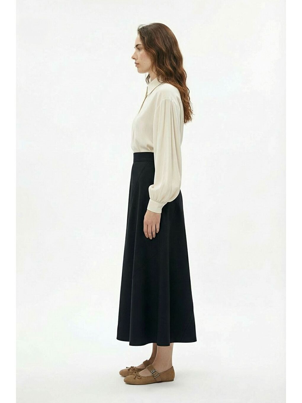 Siyah-Verev Parçalı Etek-1