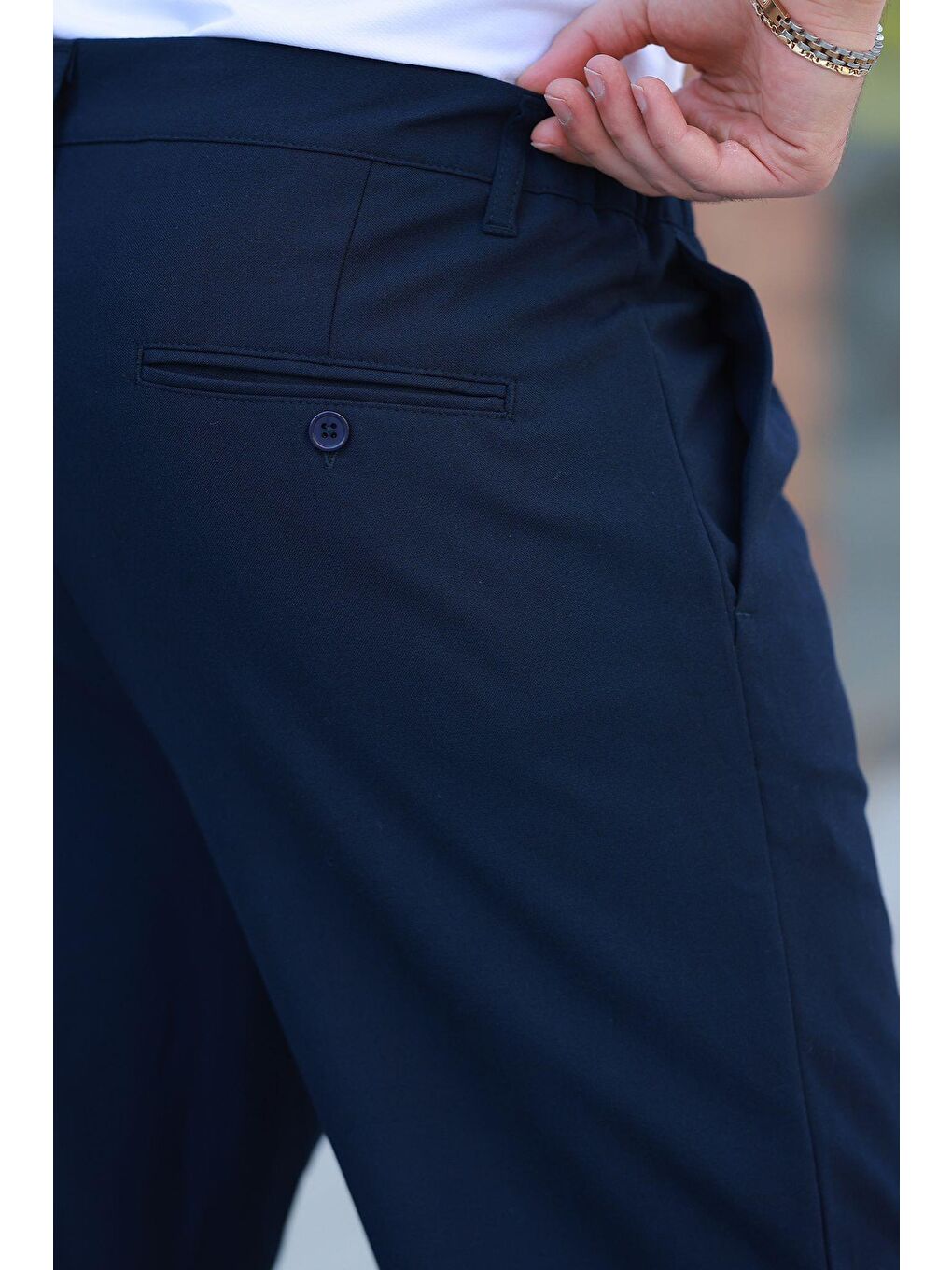 Lacivert  Erkek Kumaş Pantolon E6577-4