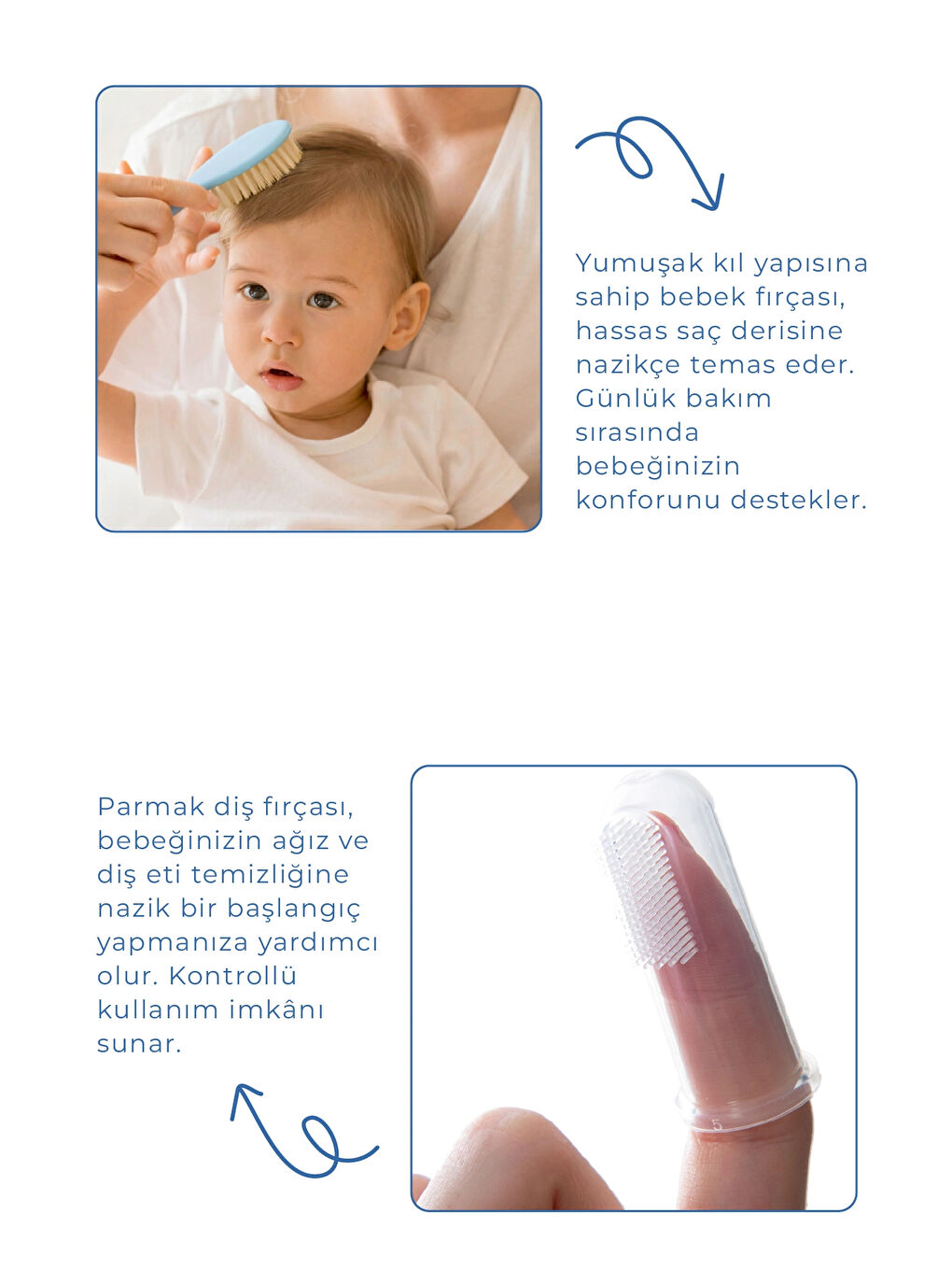 Bebek Bakım Bakım Seti Mavi 7 Parça + Pamukçuk Eldiveni Mavi Hediyeli-2