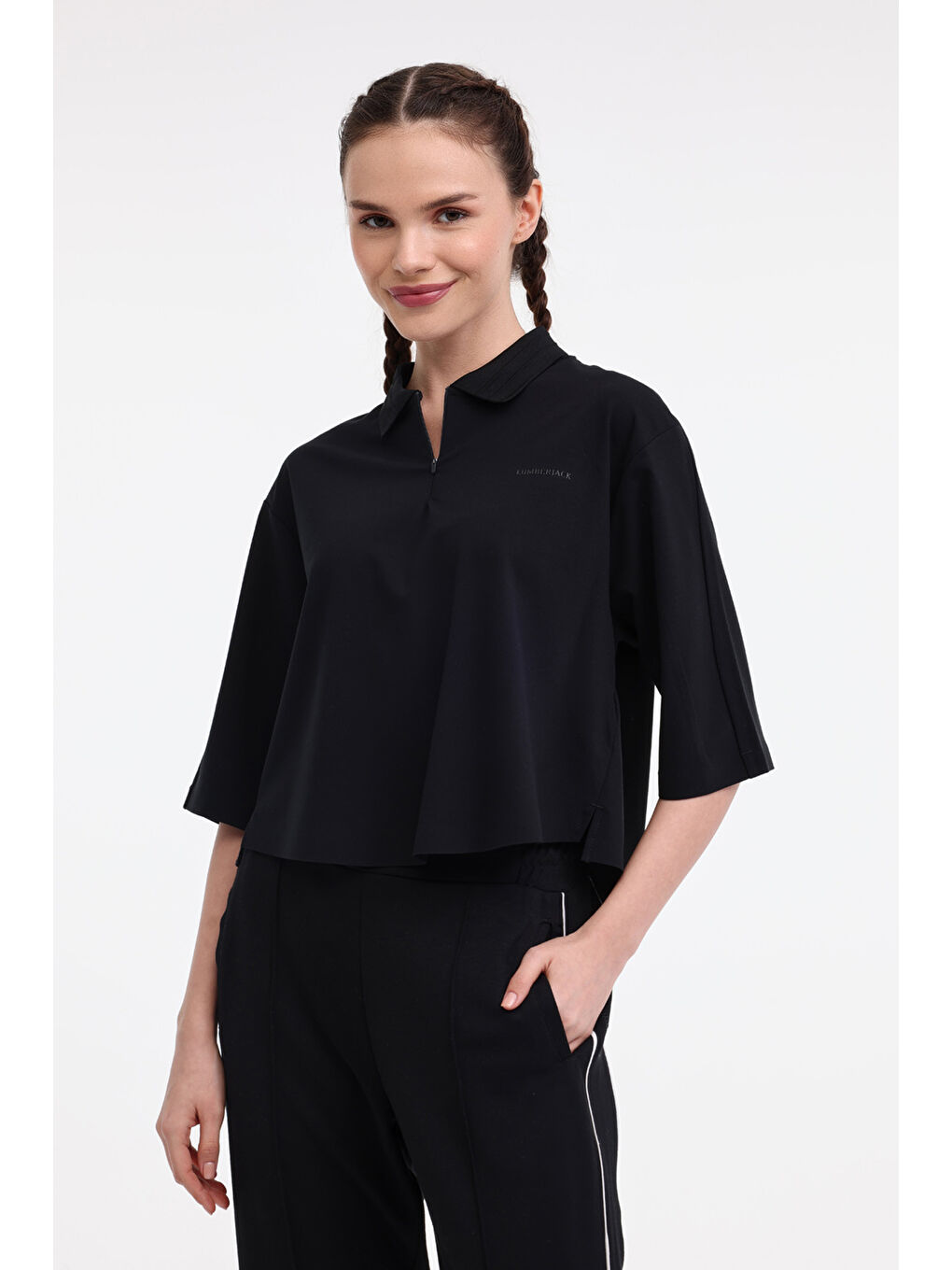 WL JUB 12BKK81 5FX Siyah Kadın Kısa Kol T-Shirt