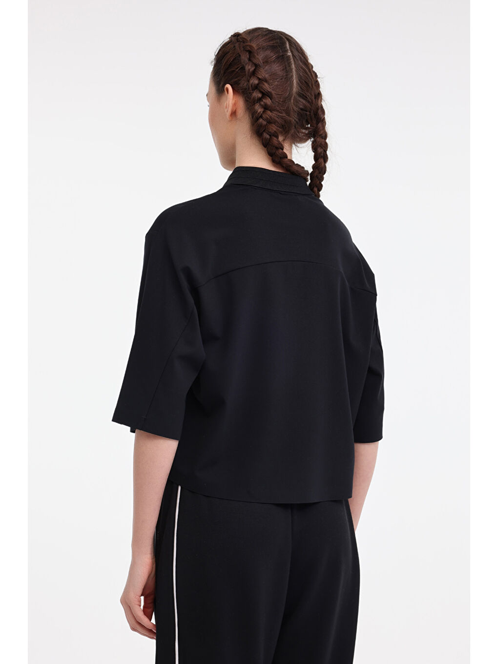 WL JUB 12BKK81 5FX Siyah Kadın Kısa Kol T-Shirt-1