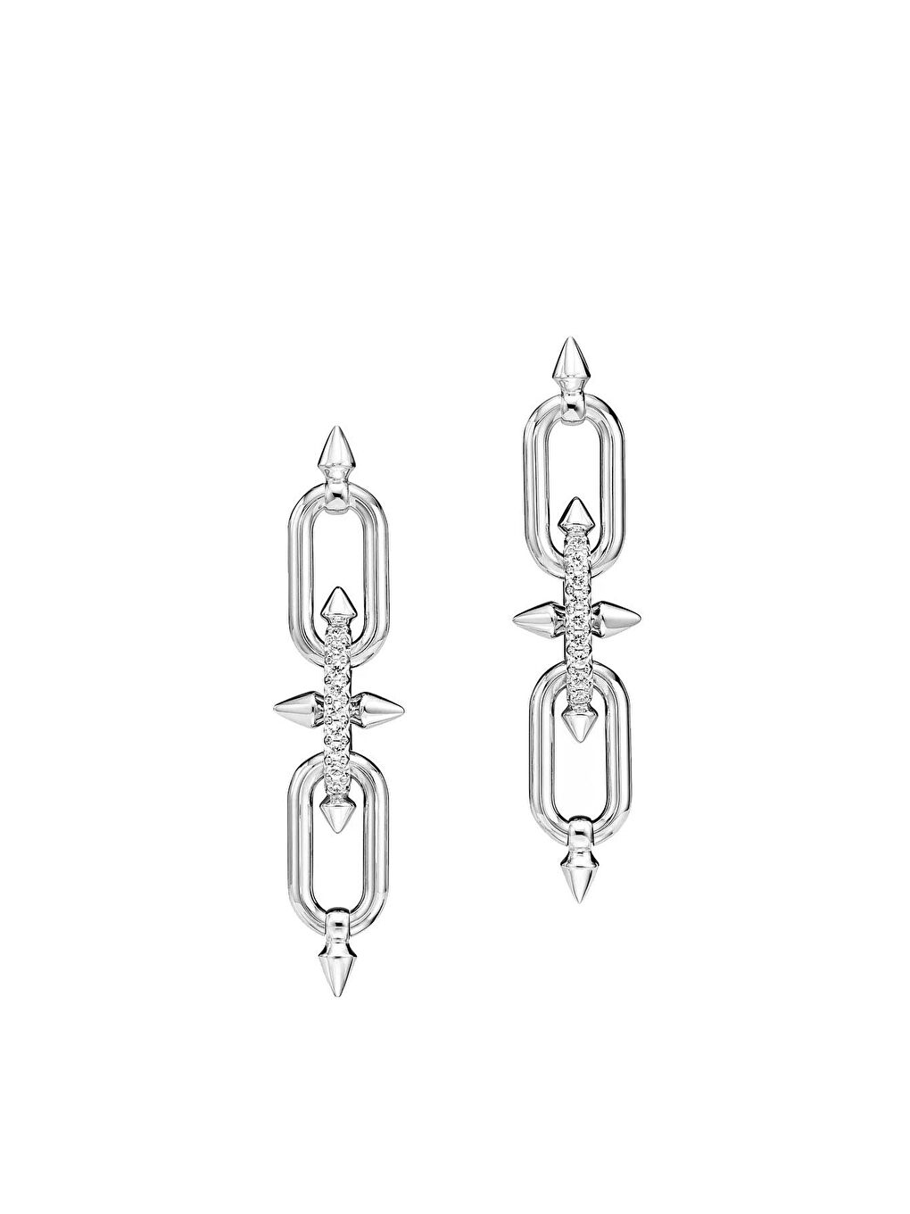 Gri Tiff Gümüş Sallantılı Küpe-1