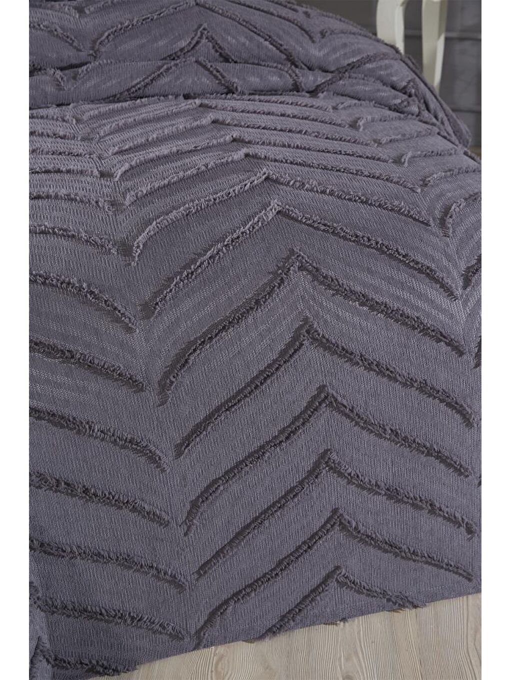 Sementina 2 Parça Tek Kişilik Pike Takımı Antrasit-3