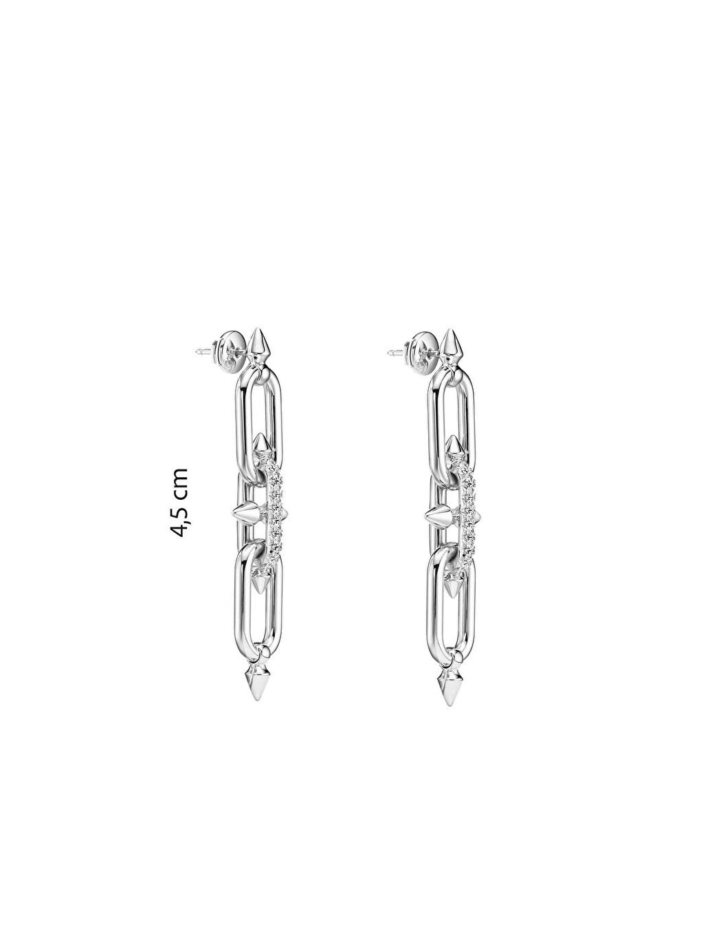 Gri Tiff Gümüş Sallantılı Küpe-2