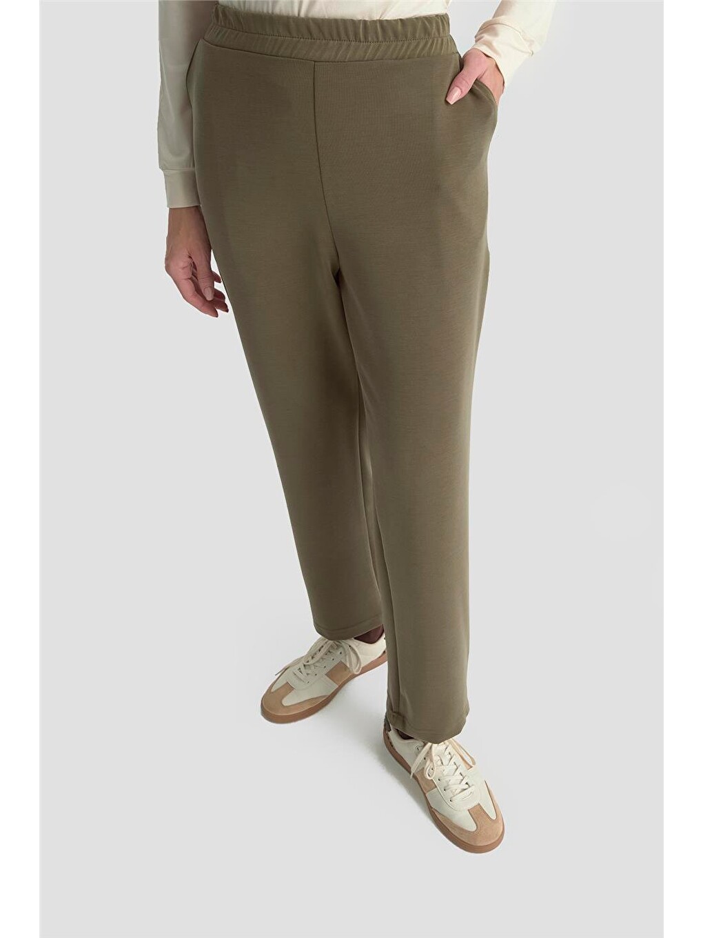 Yelekli Örme Takım 25kd1802 Haki-5