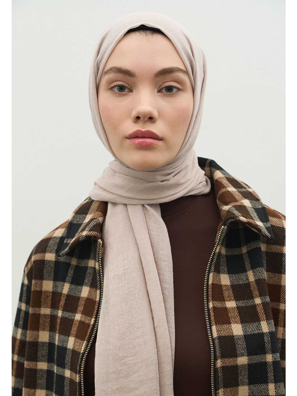 Kaşmir Dokulu Şal Bej-2