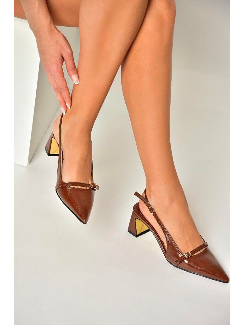 Kahverengi Taba Kadın Topuklu Ayakkabı U6540787-1