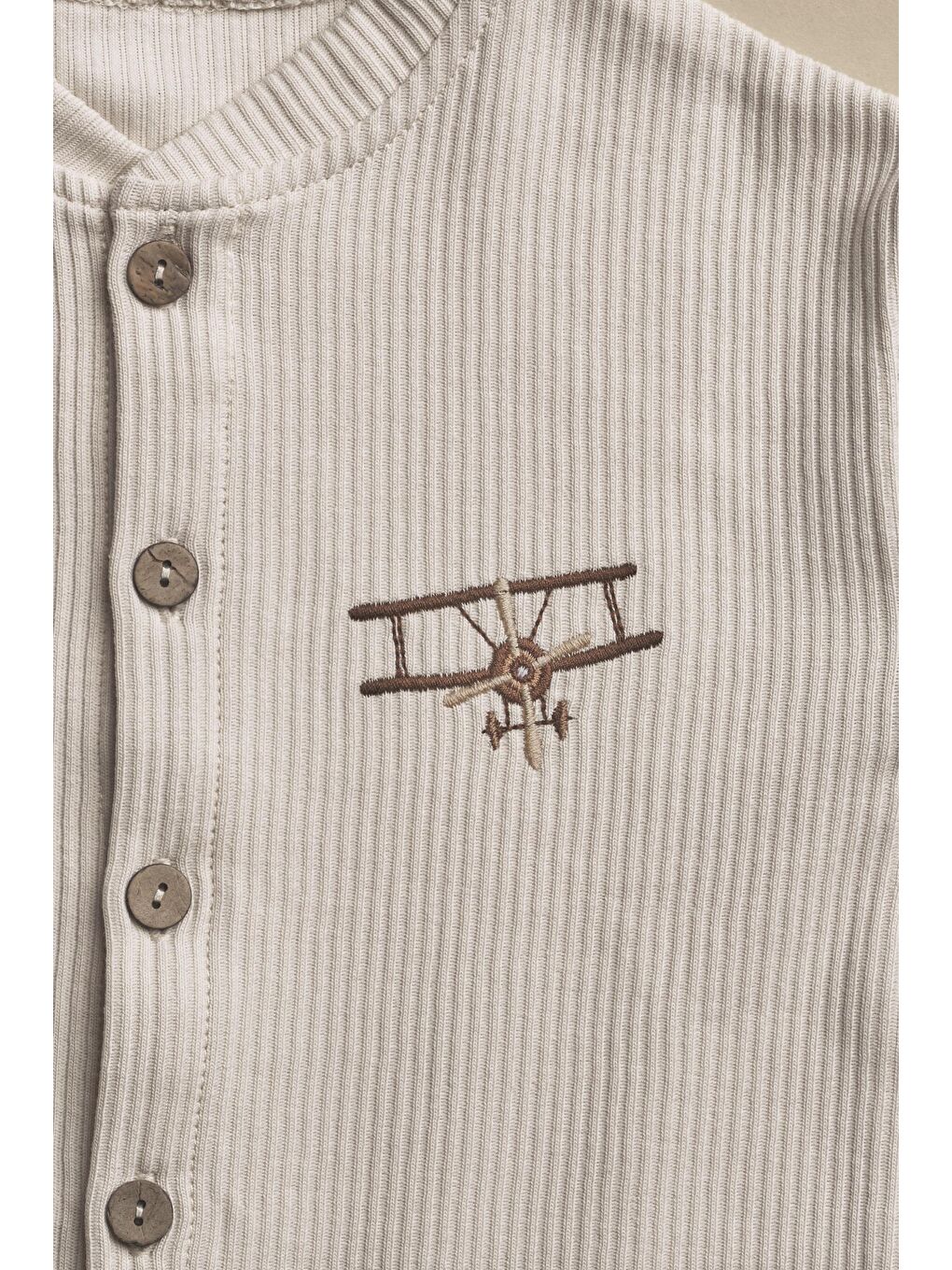 Ekru Little Aviator Baby Tulum-1