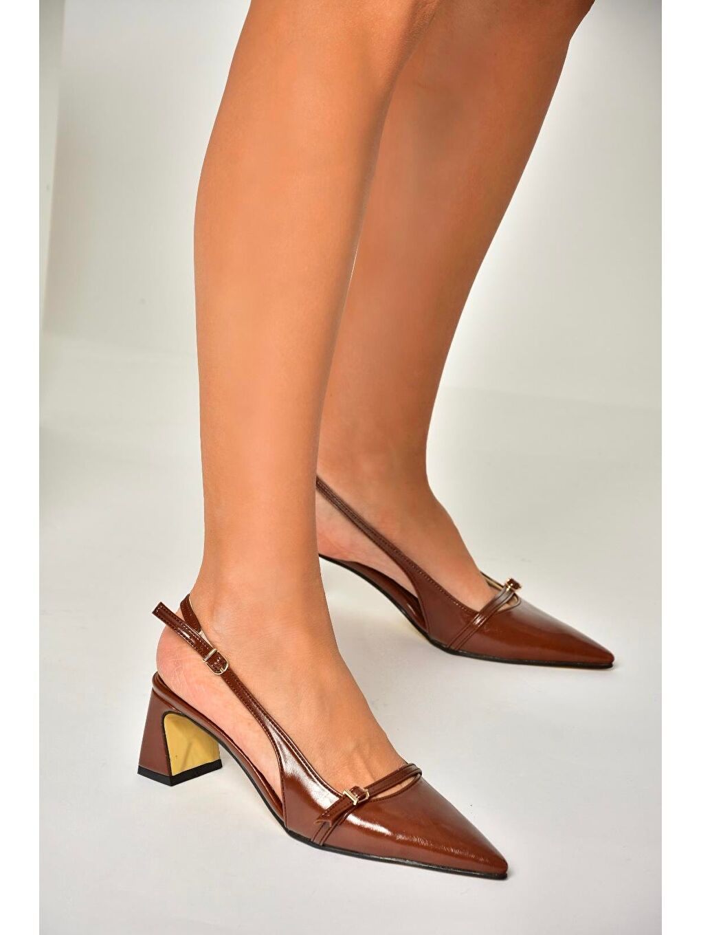 Kahverengi Taba Kadın Topuklu Ayakkabı U6540787-2