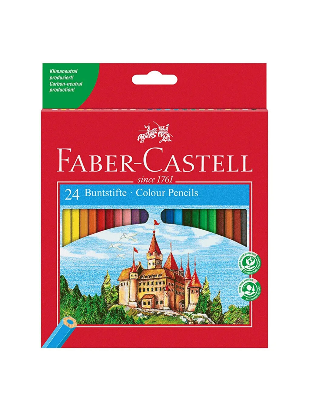 24 Renkli Kuru Boya Kalemi Seti,Altıgen Gövde, Canlı Renkler, Kalemtıraş Hediyeli