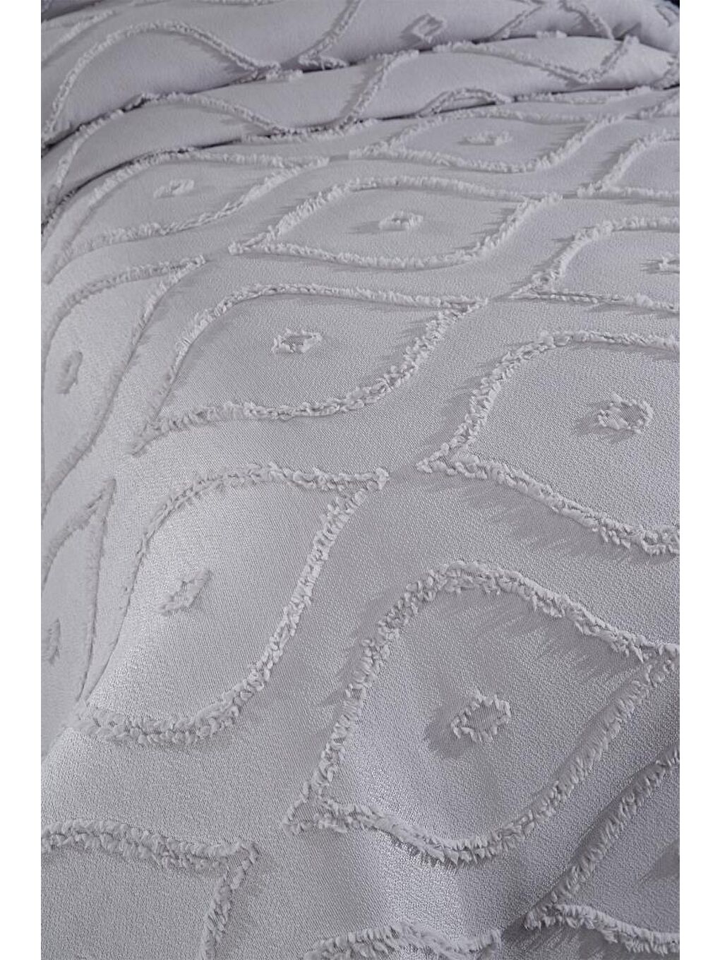 Pirot 2 Parça Tek Kişilik Pike Takımı Gri-2