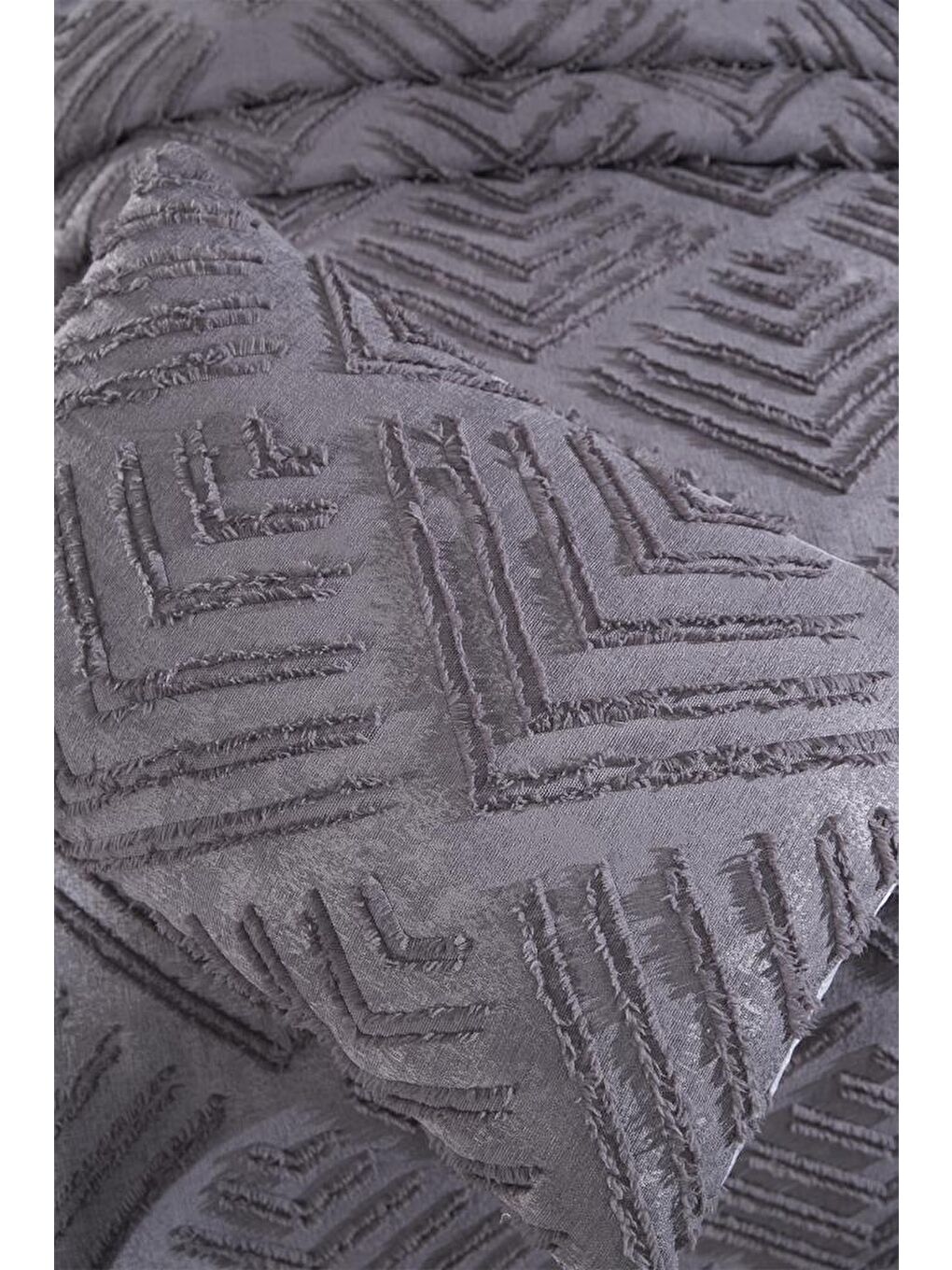 Pine 2 Parça Tek Kişilik Pike Takımı Antrasit-6