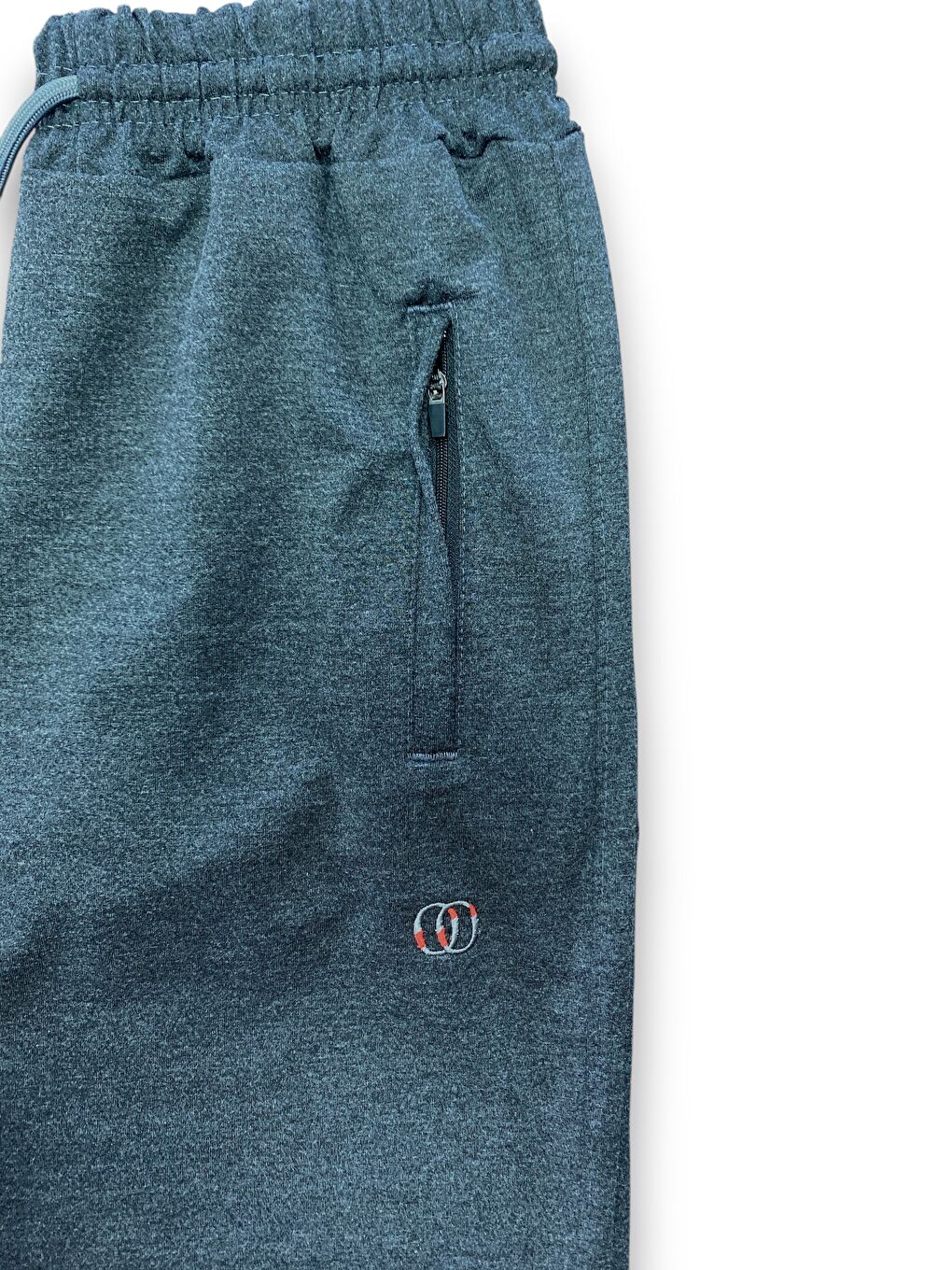 Gri Erkek Pamuklu Fermuarlı Cepli Yüksek Kalite Rahat Düz Paça  Eşofman Altı-3