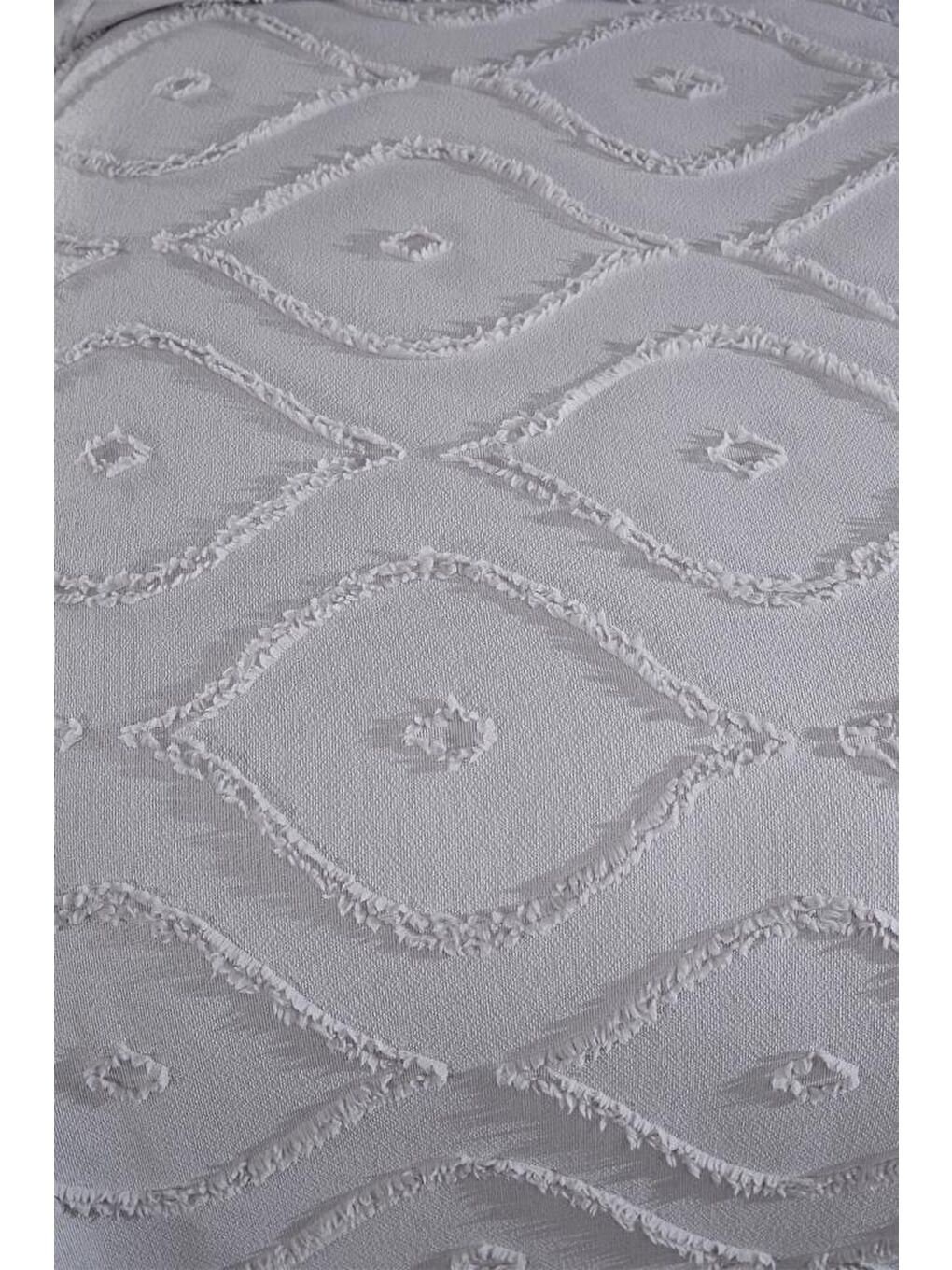 Pirot 2 Parça Tek Kişilik Pike Takımı Gri-3