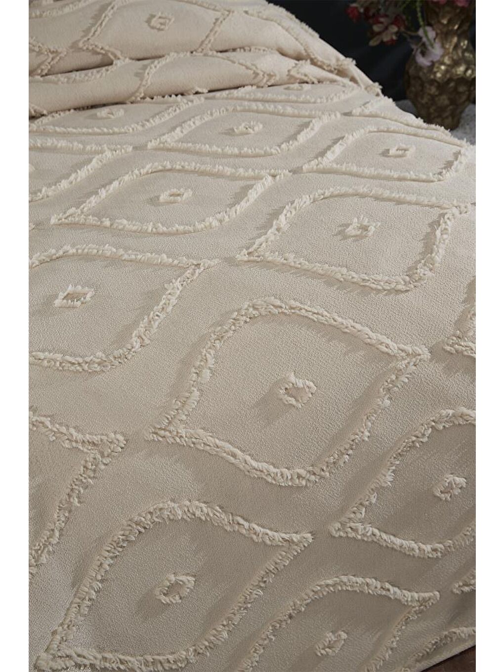 Pirot 2 Parça Tek Kişilik Pike Takımı Bej-1