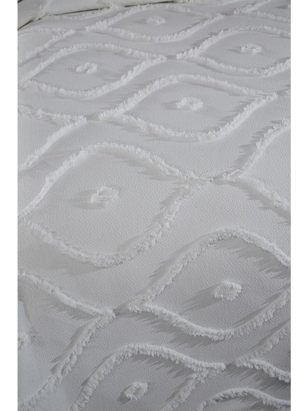 Ekru Pirot 2 Parça Tek Kişilik Pike Takımı Krem-2