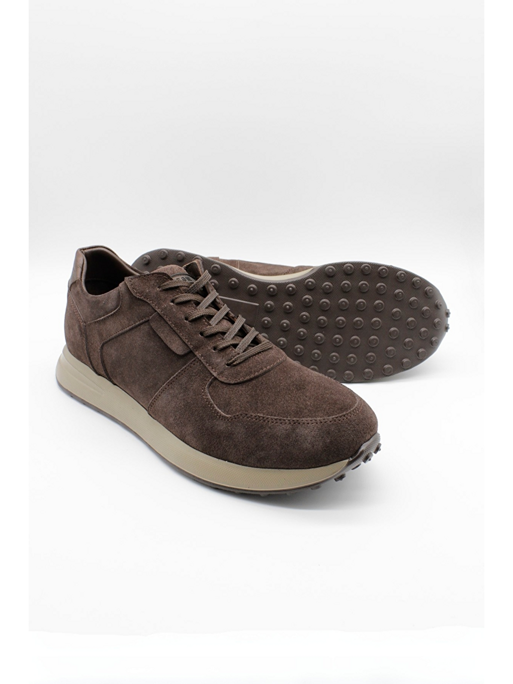 Sütlü Kahverengi Bağcıklı Süet %100 Deri Casual Ayakkabı 1033255124-2