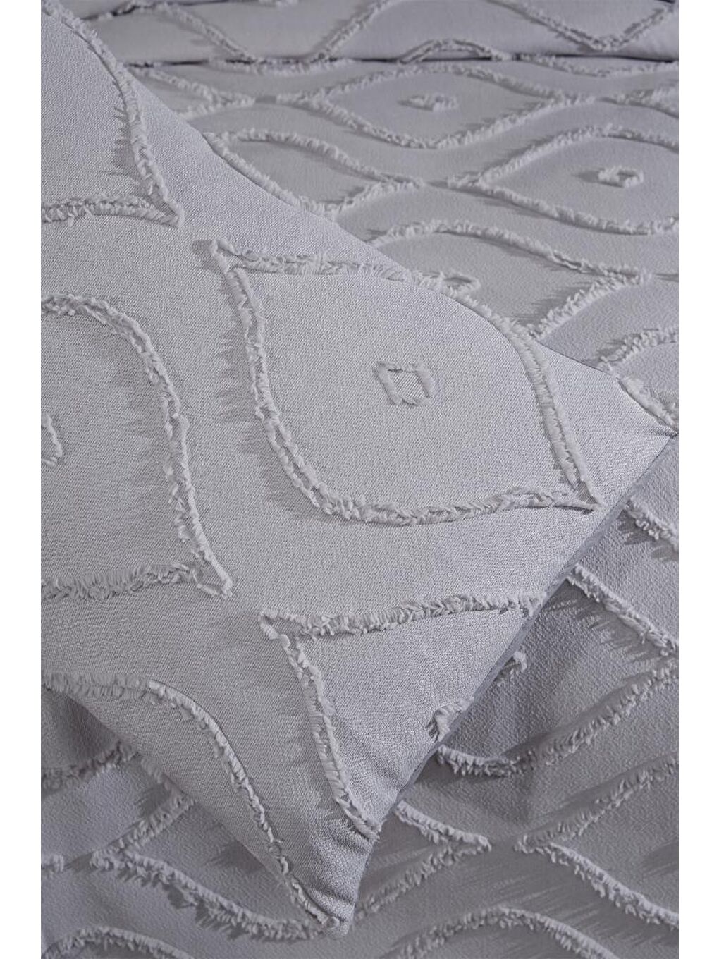 Pirot 2 Parça Tek Kişilik Pike Takımı Gri-4