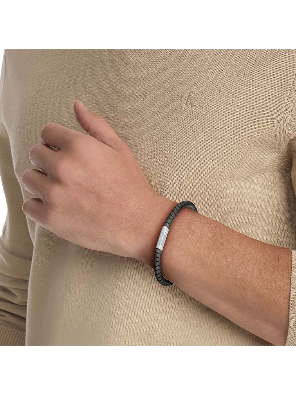 Gri CKJ35100052 Erkek Bileklik-2