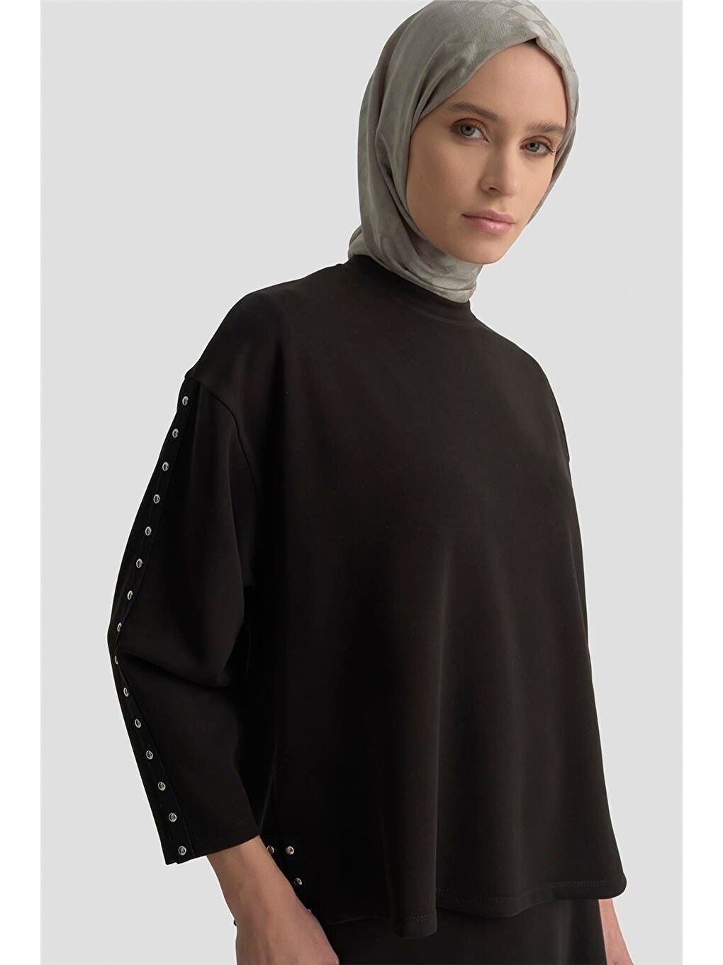 Şeritli Örme Takım 25Kd1163 Siyah-3