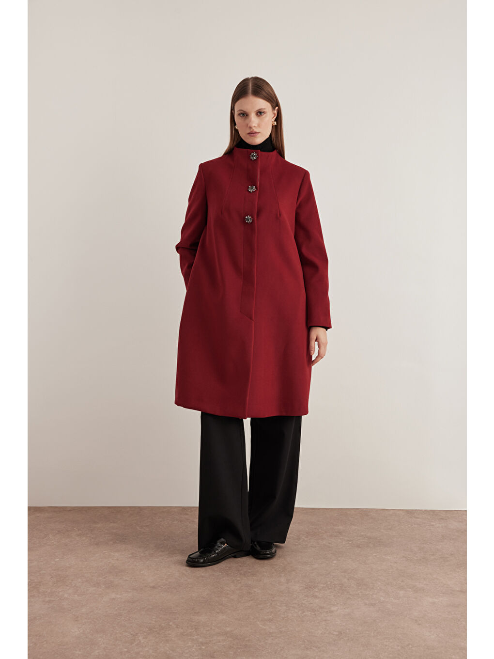 Bordo 8579112 Bisiklet Yaka Kaban-5