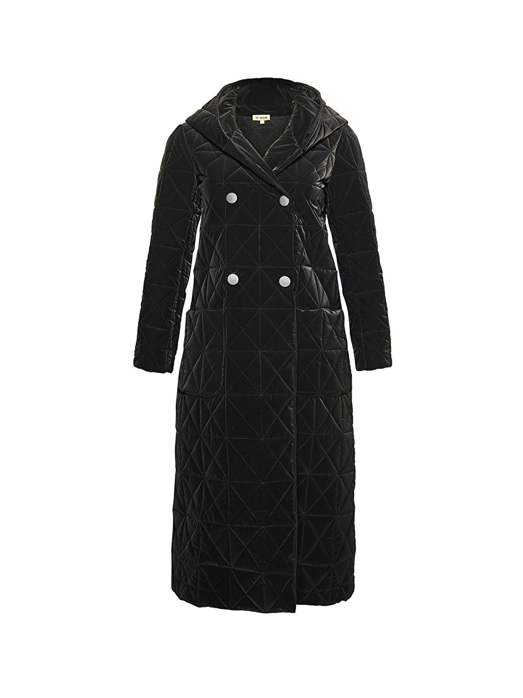 Siyah 10576111 Kapüşonlu Astarlı Mont