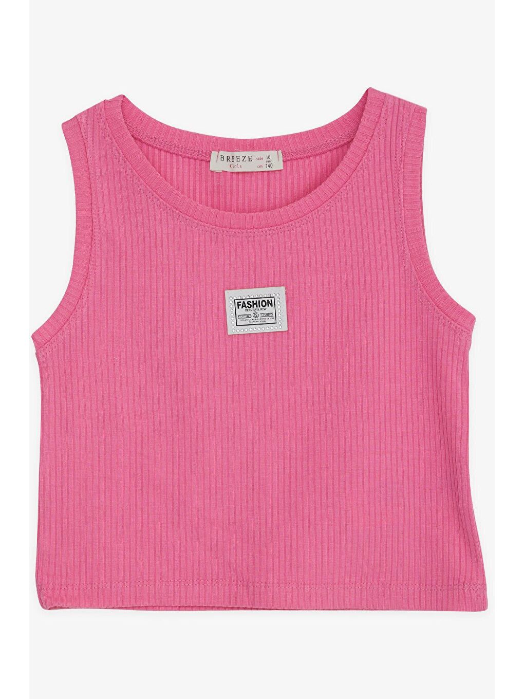 Kız Çocuk Atlet Armalı Taşlı Fuşya (9-14 Yaş)-3