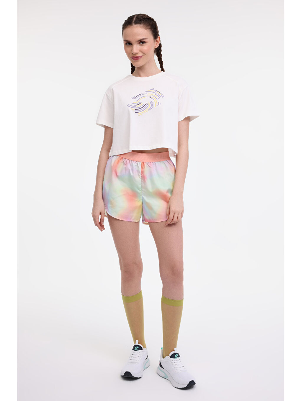 Bej W-SHINEN TEE 5FX Ekru Kadın Kısa Kol T-Shirt-2