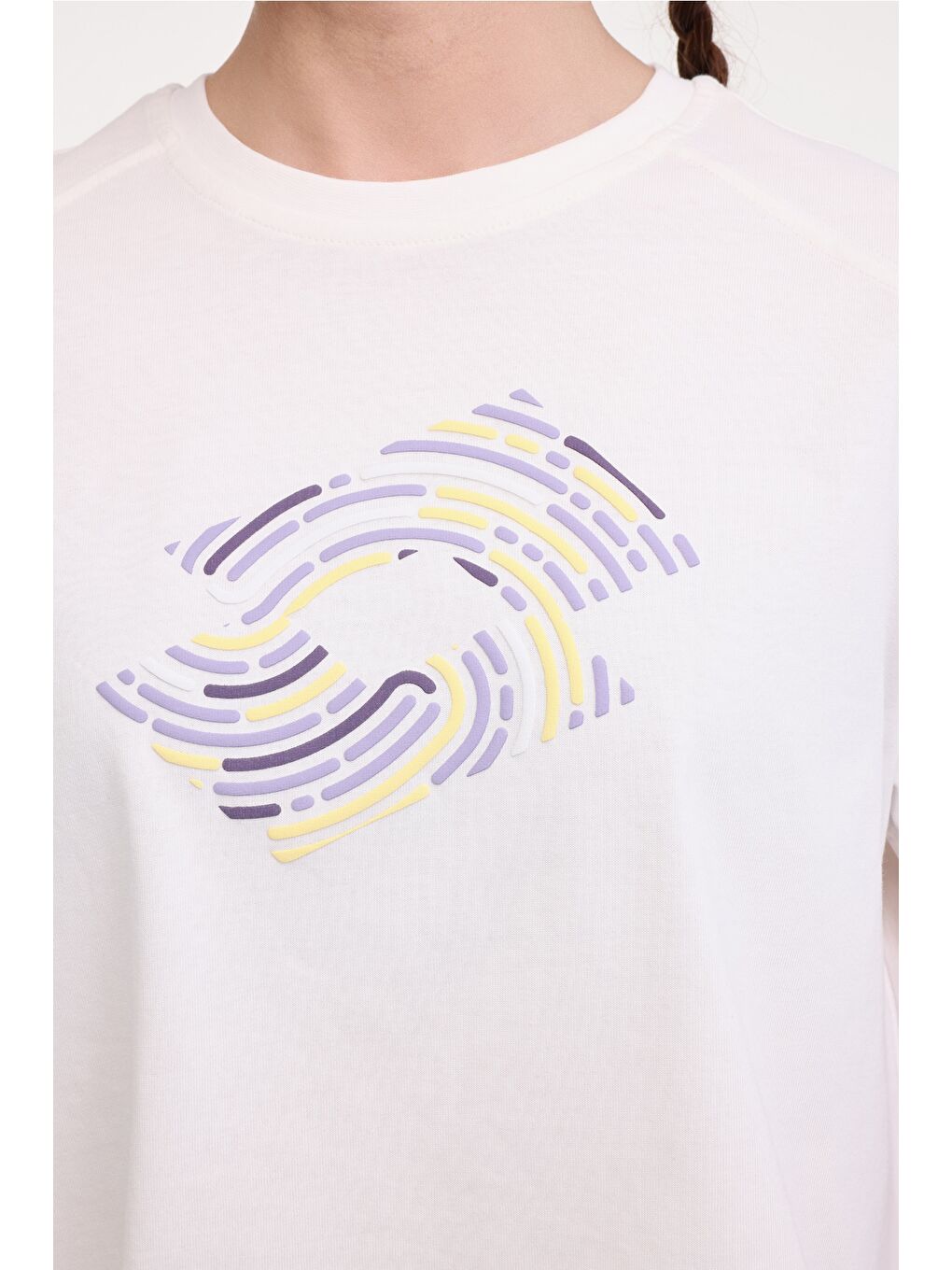 Bej W-SHINEN TEE 5FX Ekru Kadın Kısa Kol T-Shirt-3