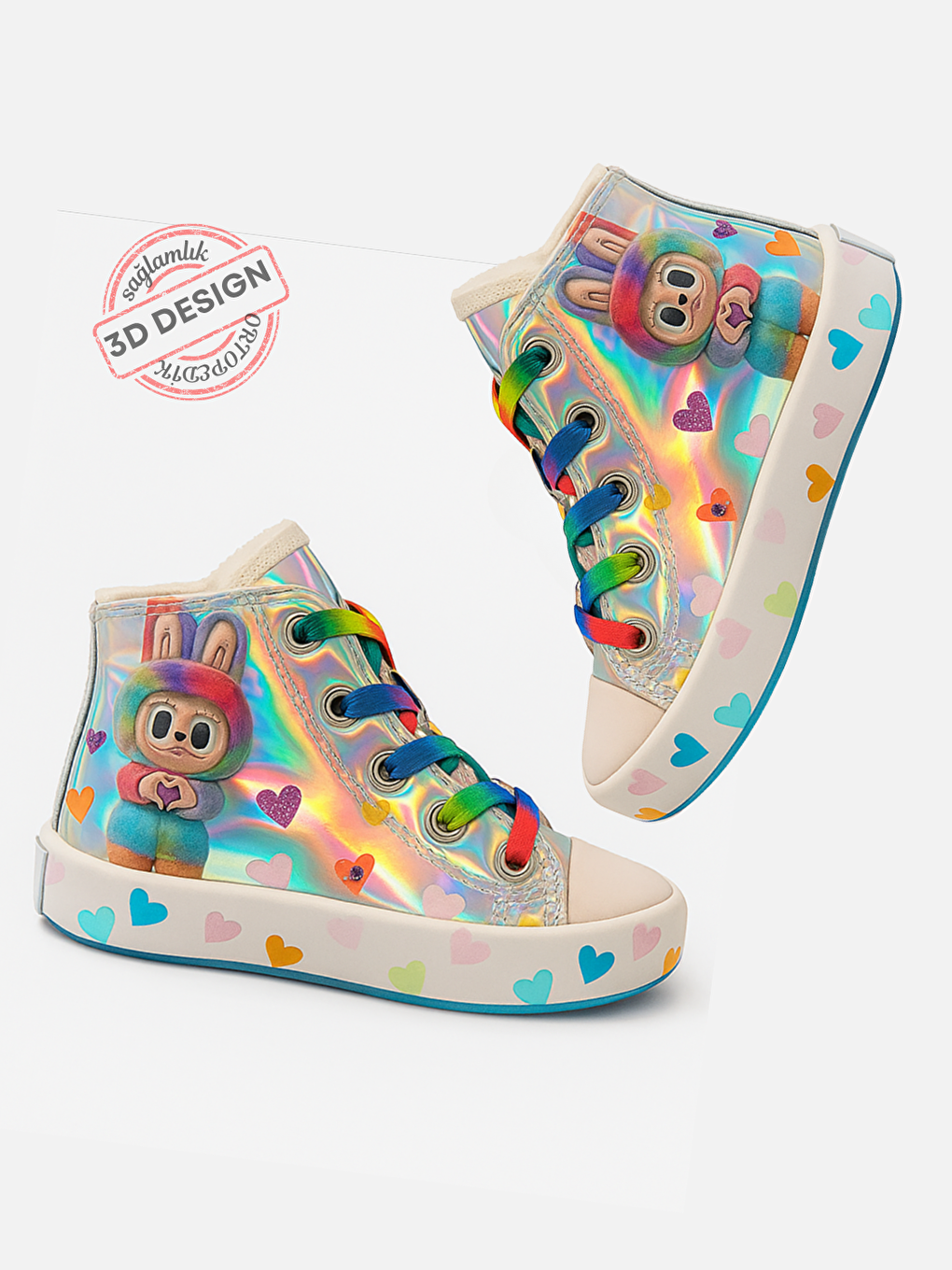 Gri Casa Lb Fermuarlı Hologram Sneakers