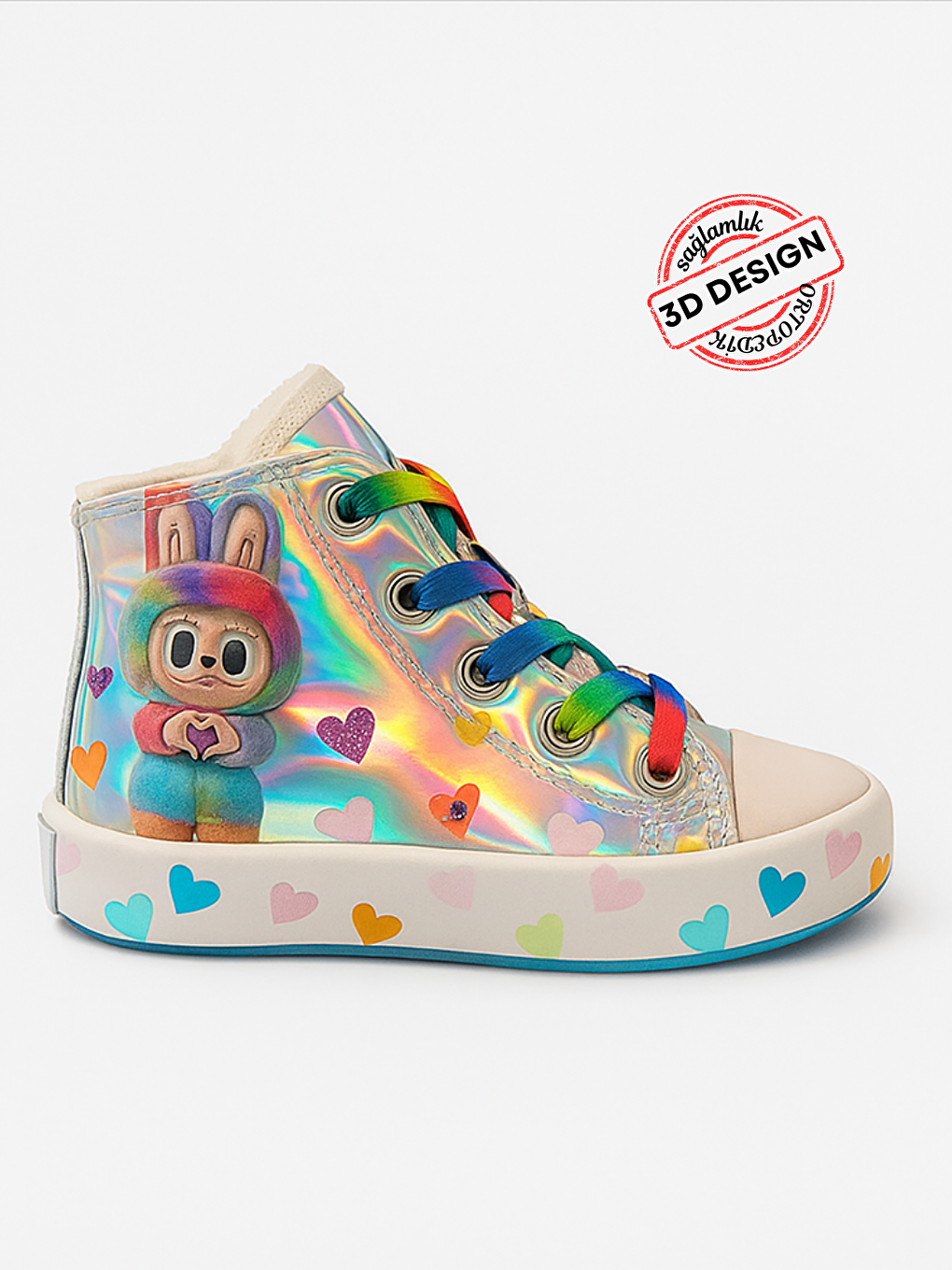 Gri Casa Lb Fermuarlı Hologram Sneakers-1