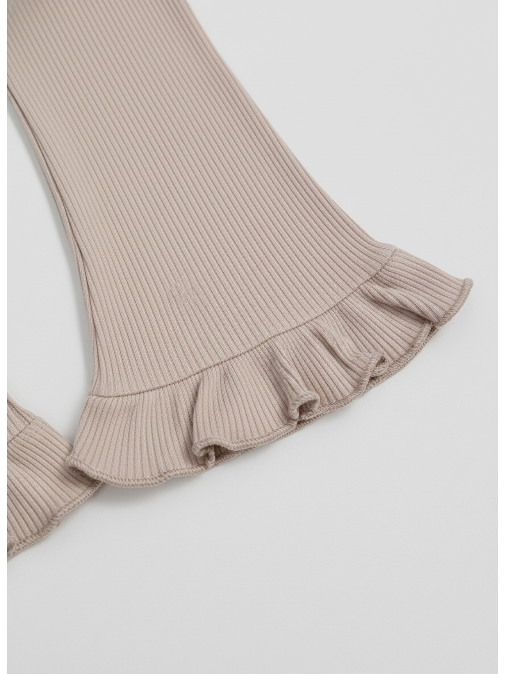 Karışık Kız Çocuk Pamuklu Ribana Fırfırlı Paça Tayt – 3'Lü Renkli Set-2