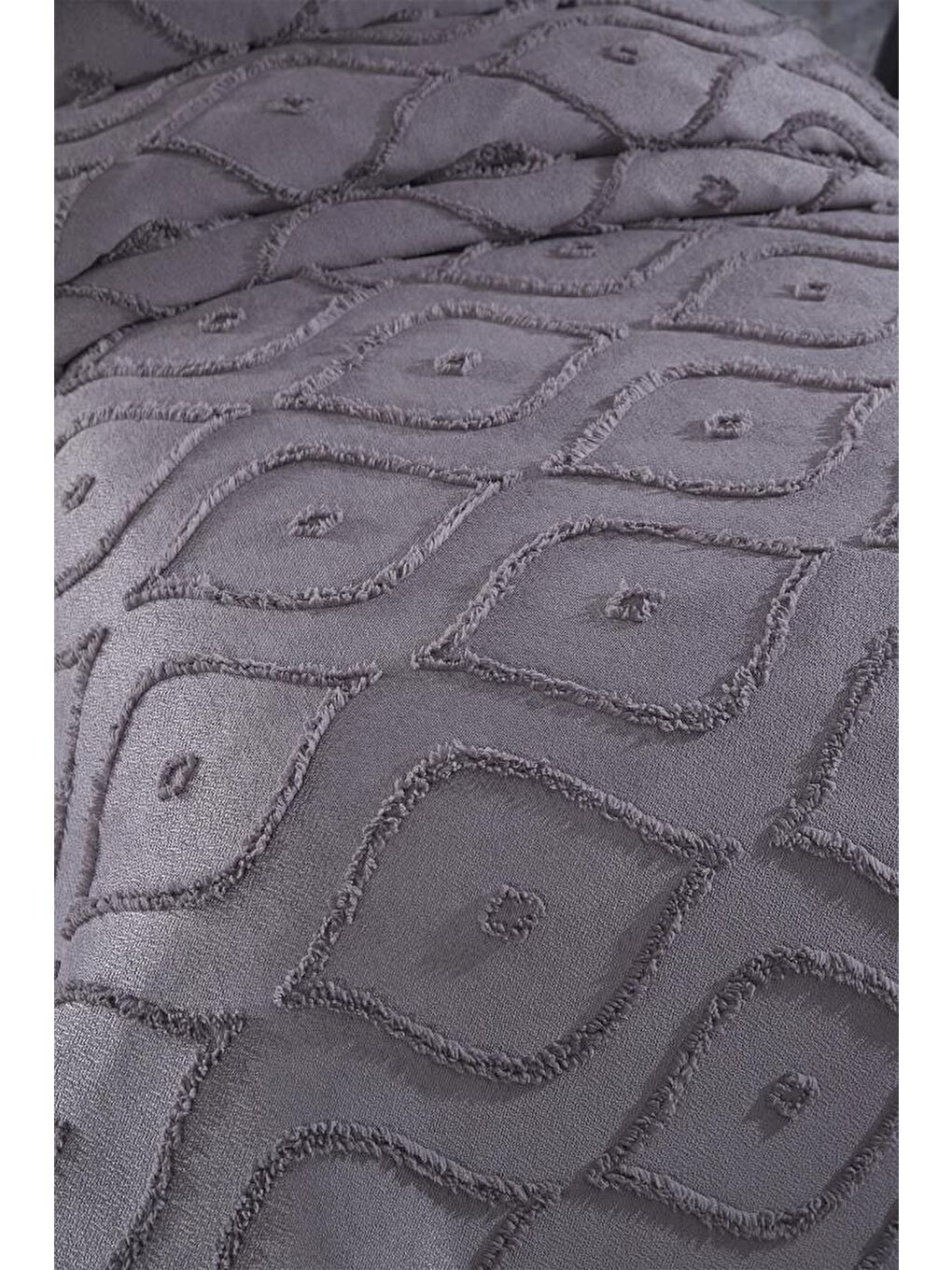 Pirot 2 Parça Tek Kişilik Pike Takımı Antrasit-2