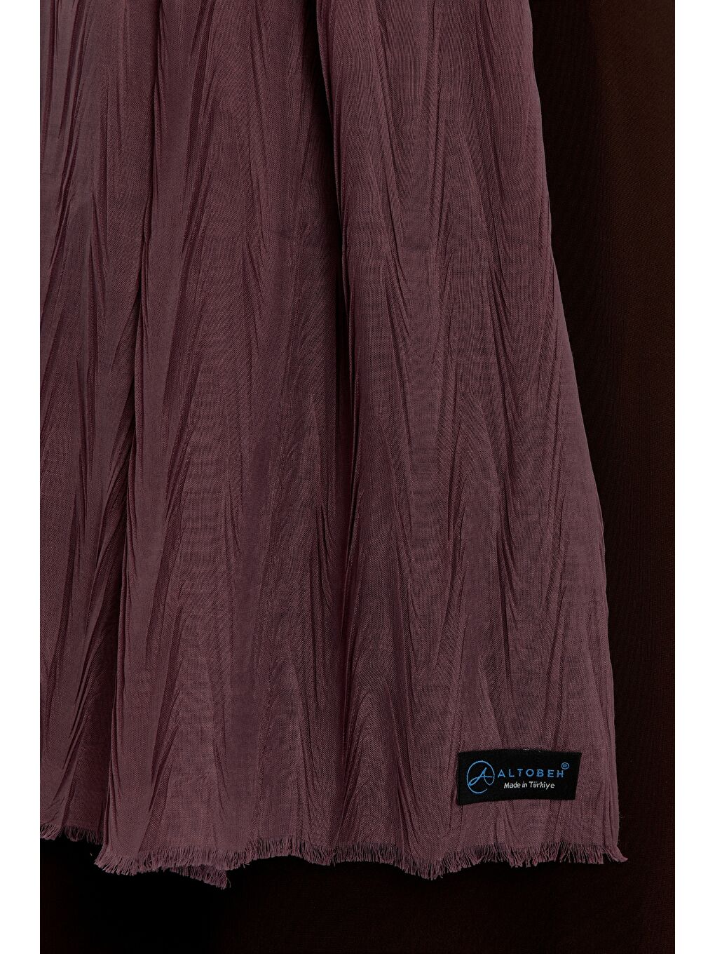 Pembe Pliseli Bambu Şal-1