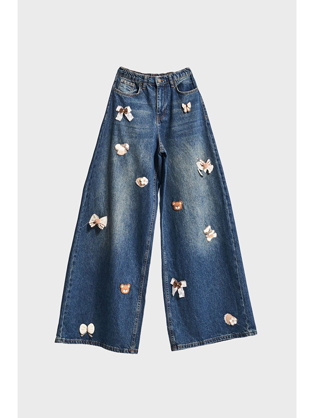 Mavi Kadın T.Kot Rengi 2w5-8 Loose Wide Leg Orta Bel Obje Detaylı Özel Tasarım Denim Jean-3