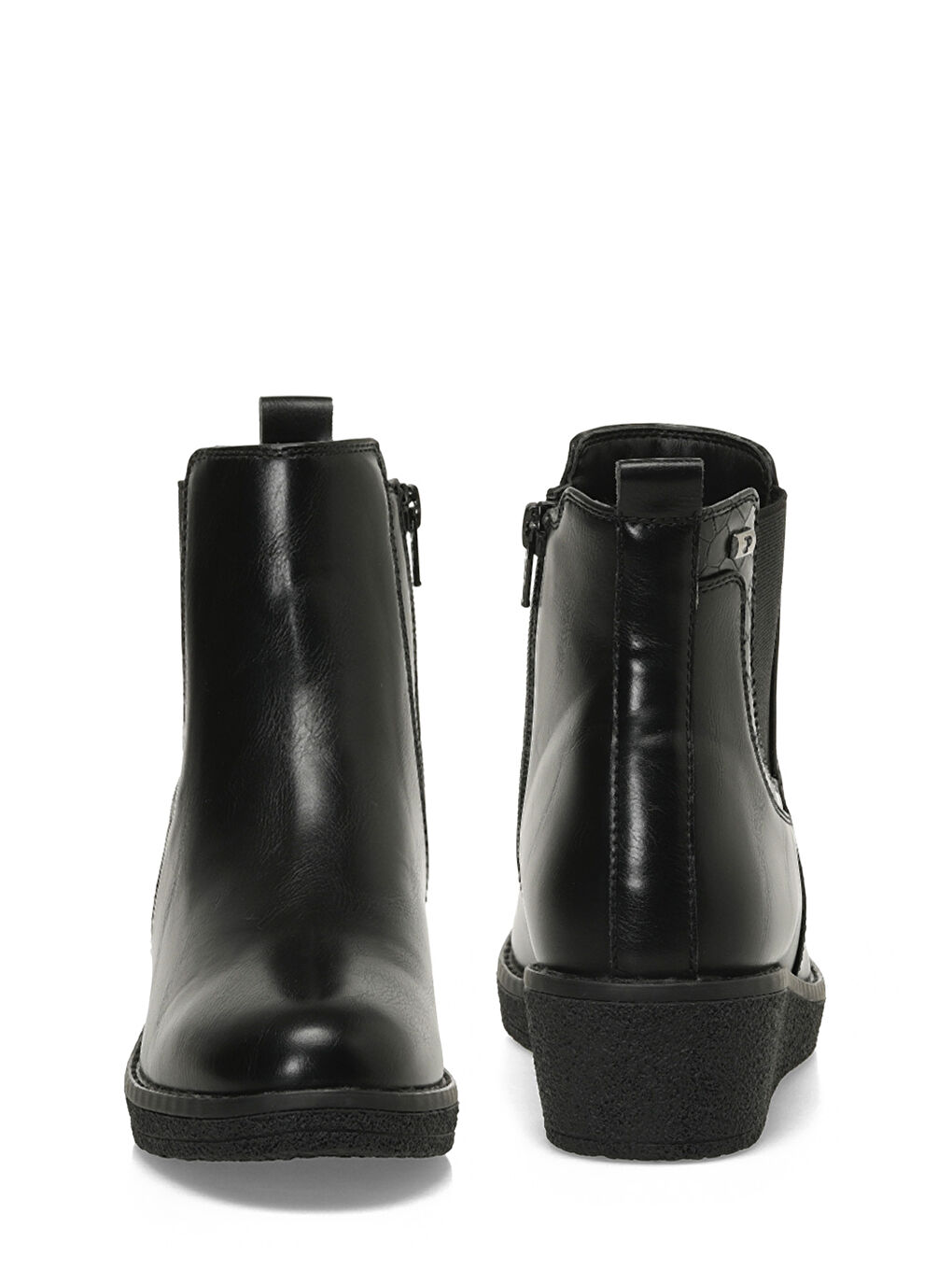 166607.Z4PR Siyah Kadın Dolgu Topuk Bot-4