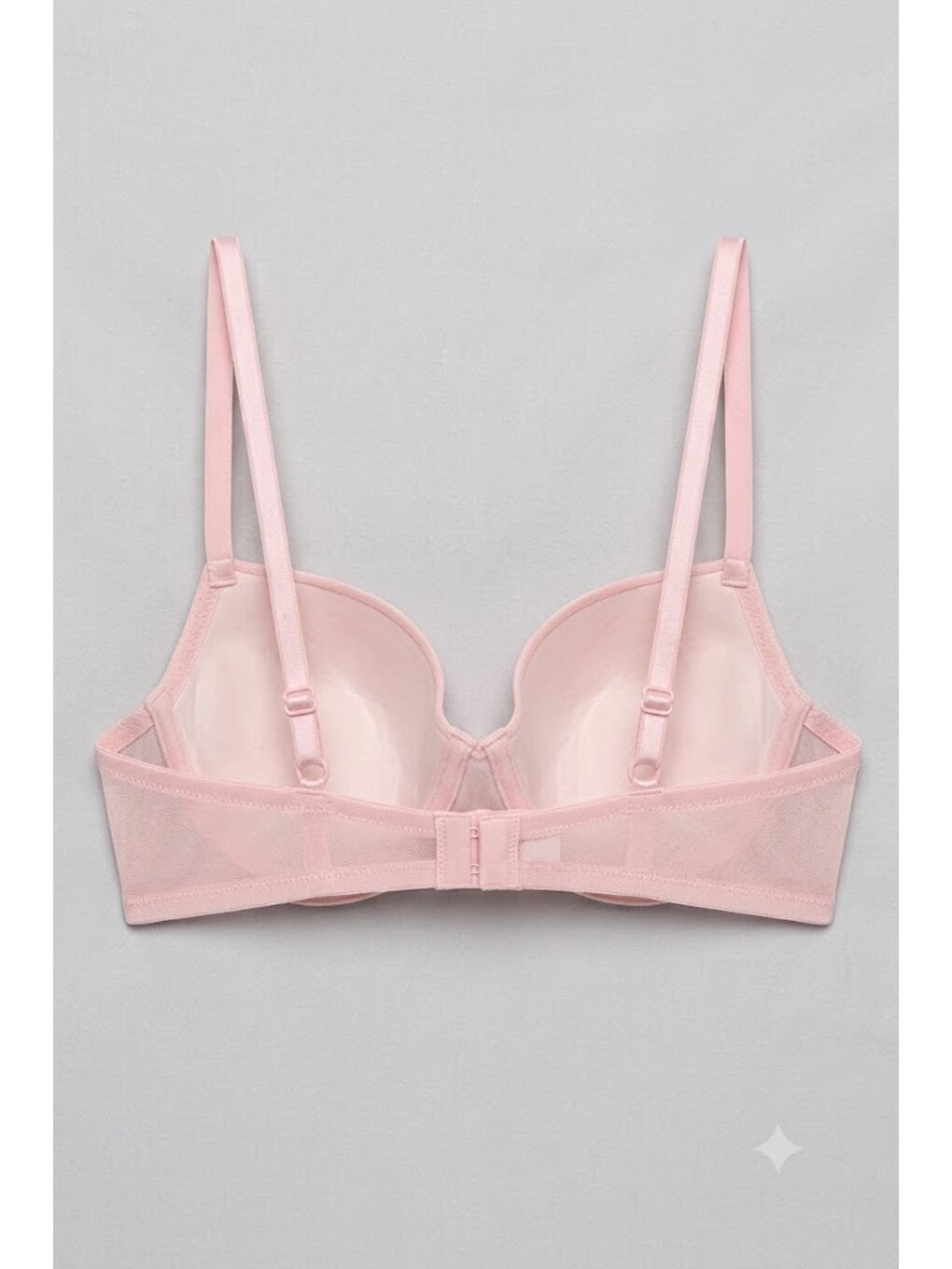 Pembe Dolgusuz Dantel Detaylı Sütyen C18360 Pudra-1