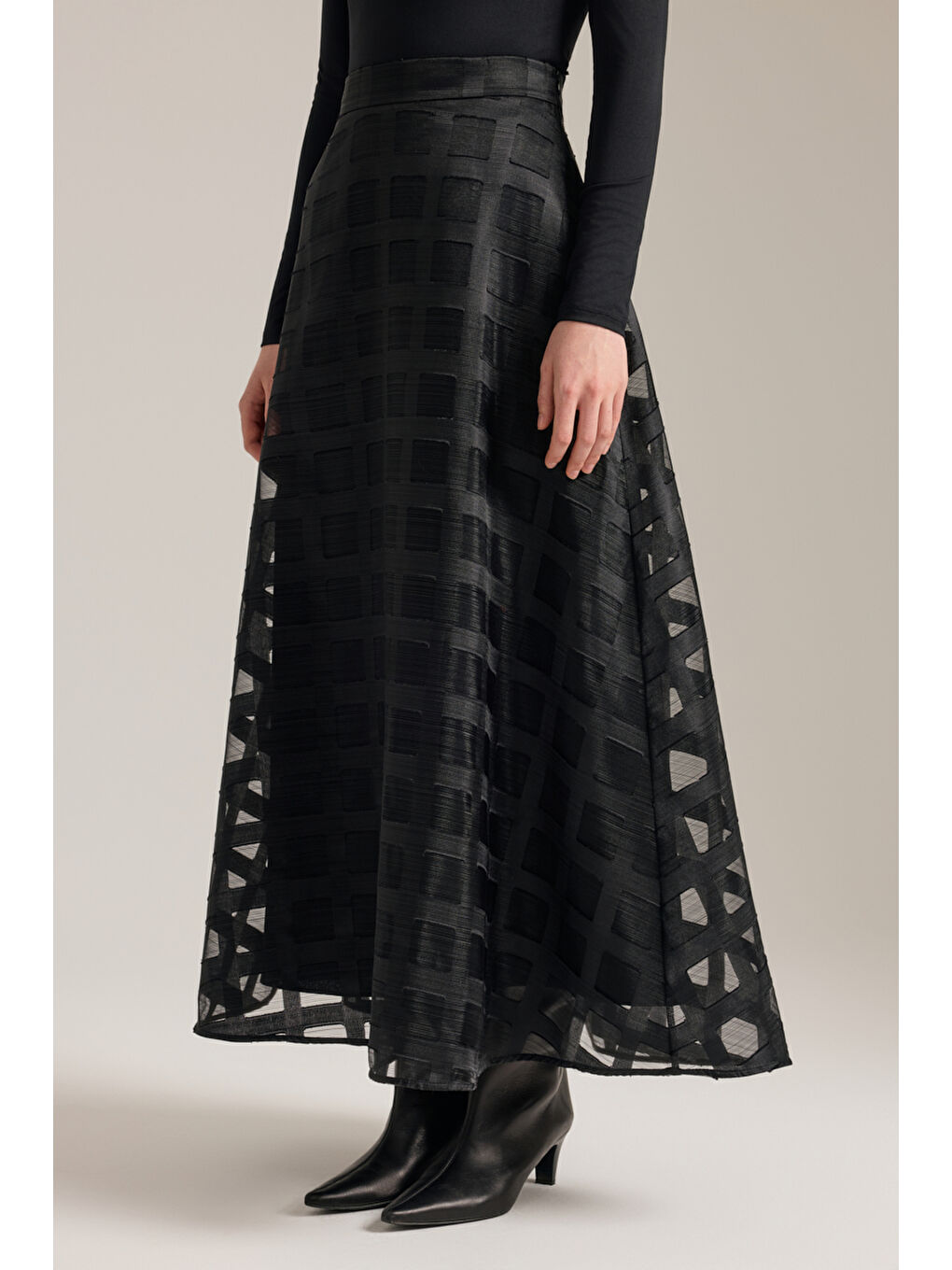 Siyah Pilisoley Etek-2