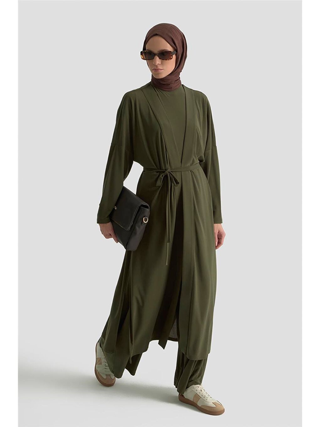 3'Lü Örme Takım 25Kd1057 Haki-2