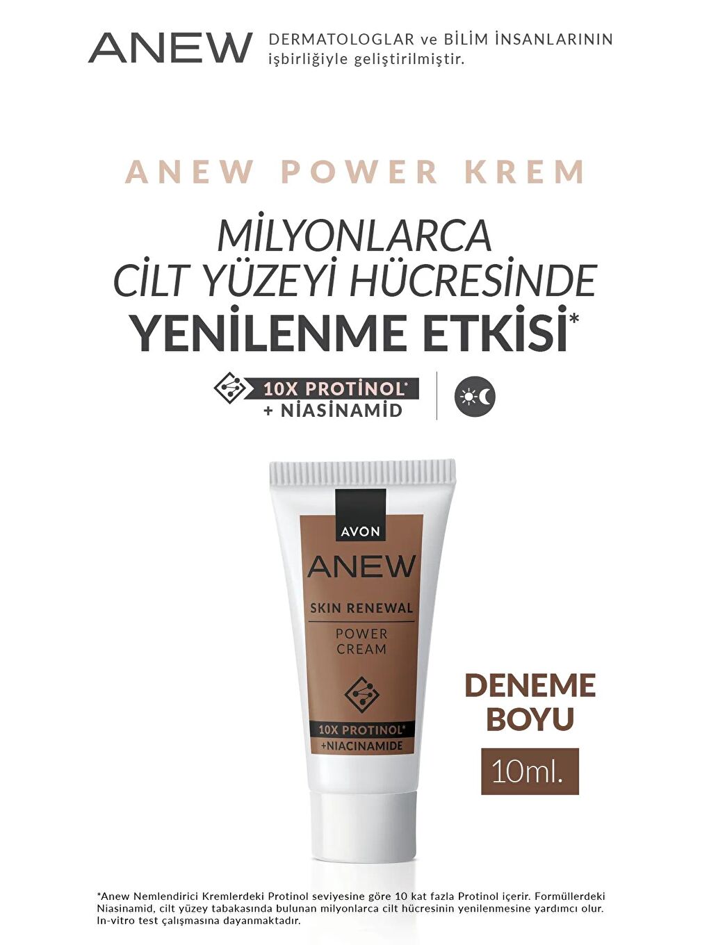 AVON Renksiz Anew Renewal Power Krem Deneme Boyu 10 Ml. - 1