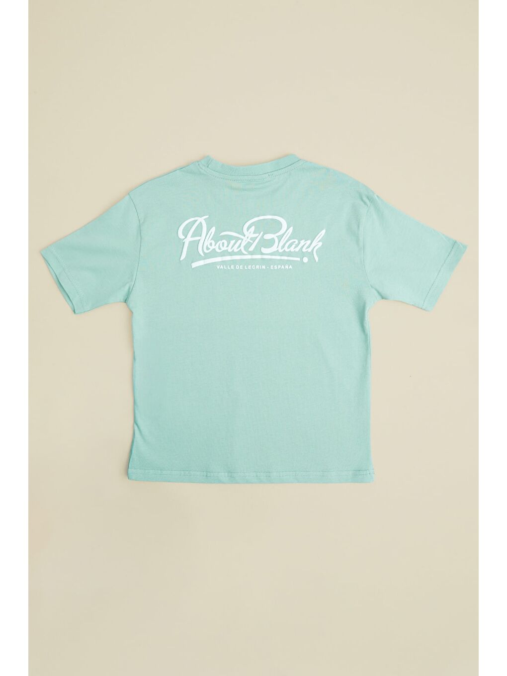 Yeşil Arkası Yazı Baskılı Oversize Erkek Çocuk Tişört-1