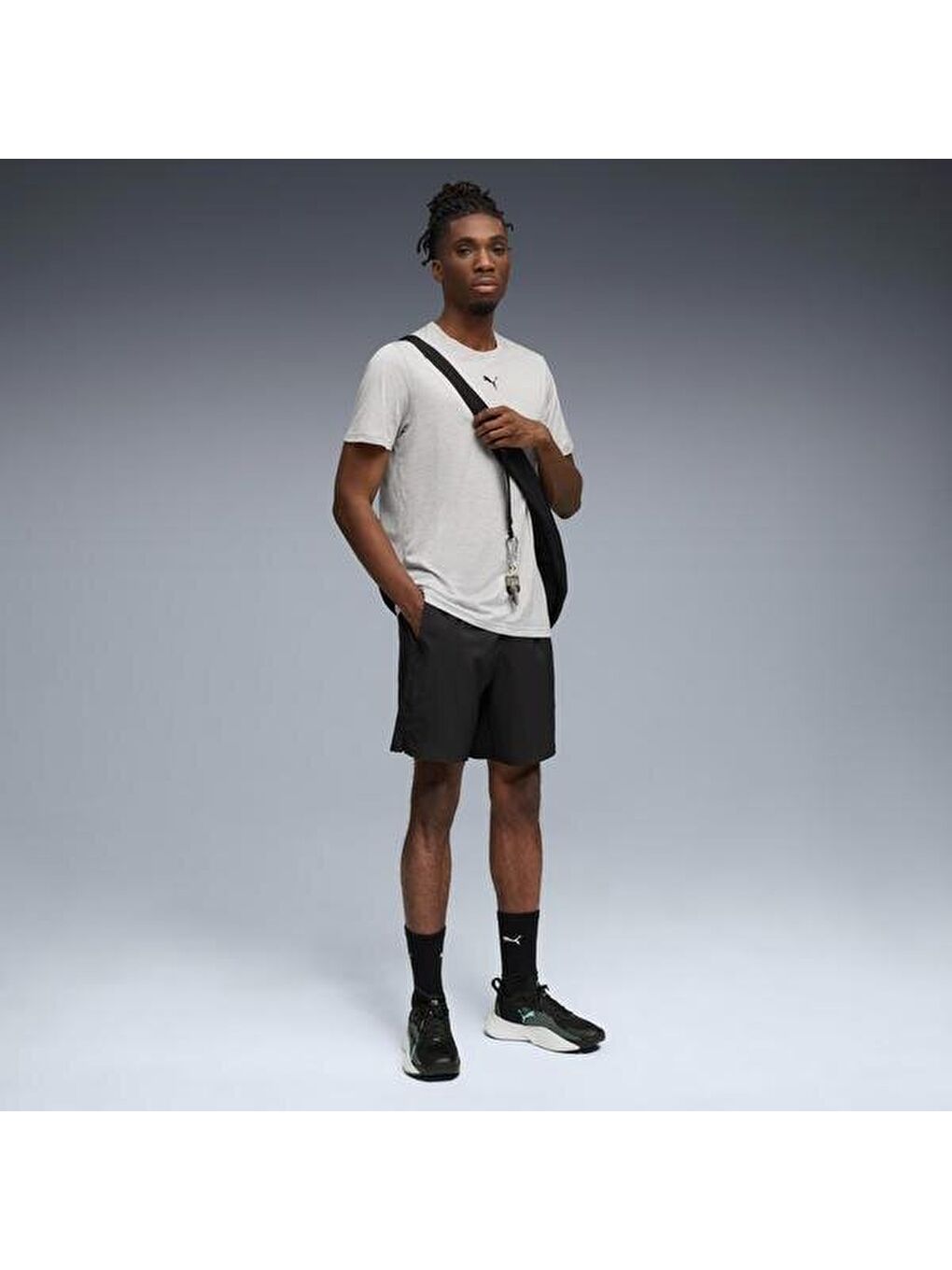 Essentials Heather Erkek Gri Tişört-2