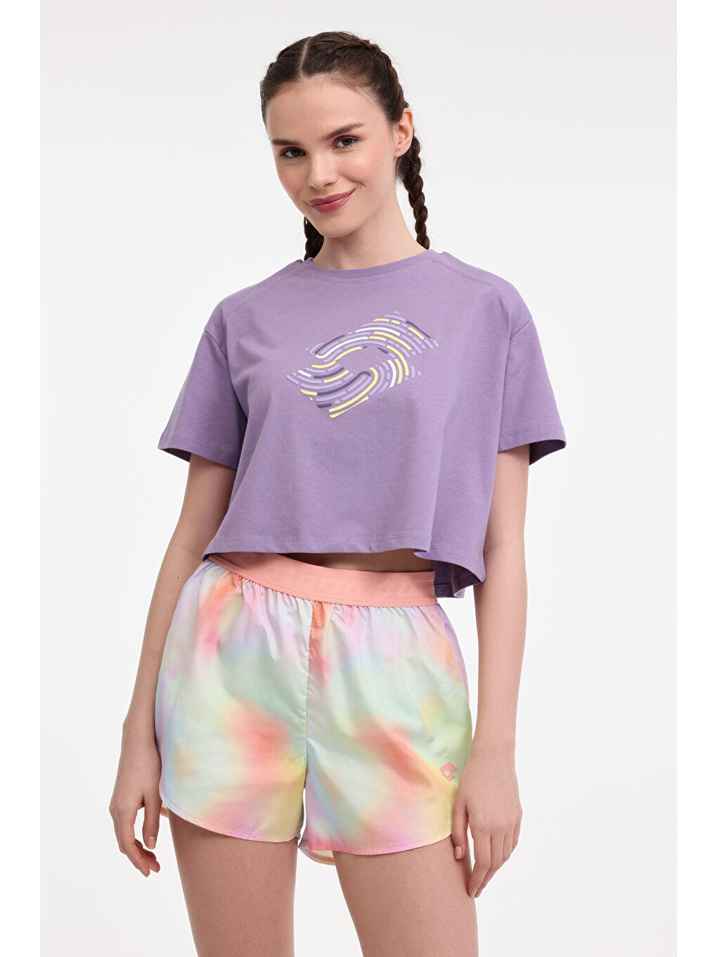 W-SHINEN TEE 5FX Mor Kadın Kısa Kol T-Shirt