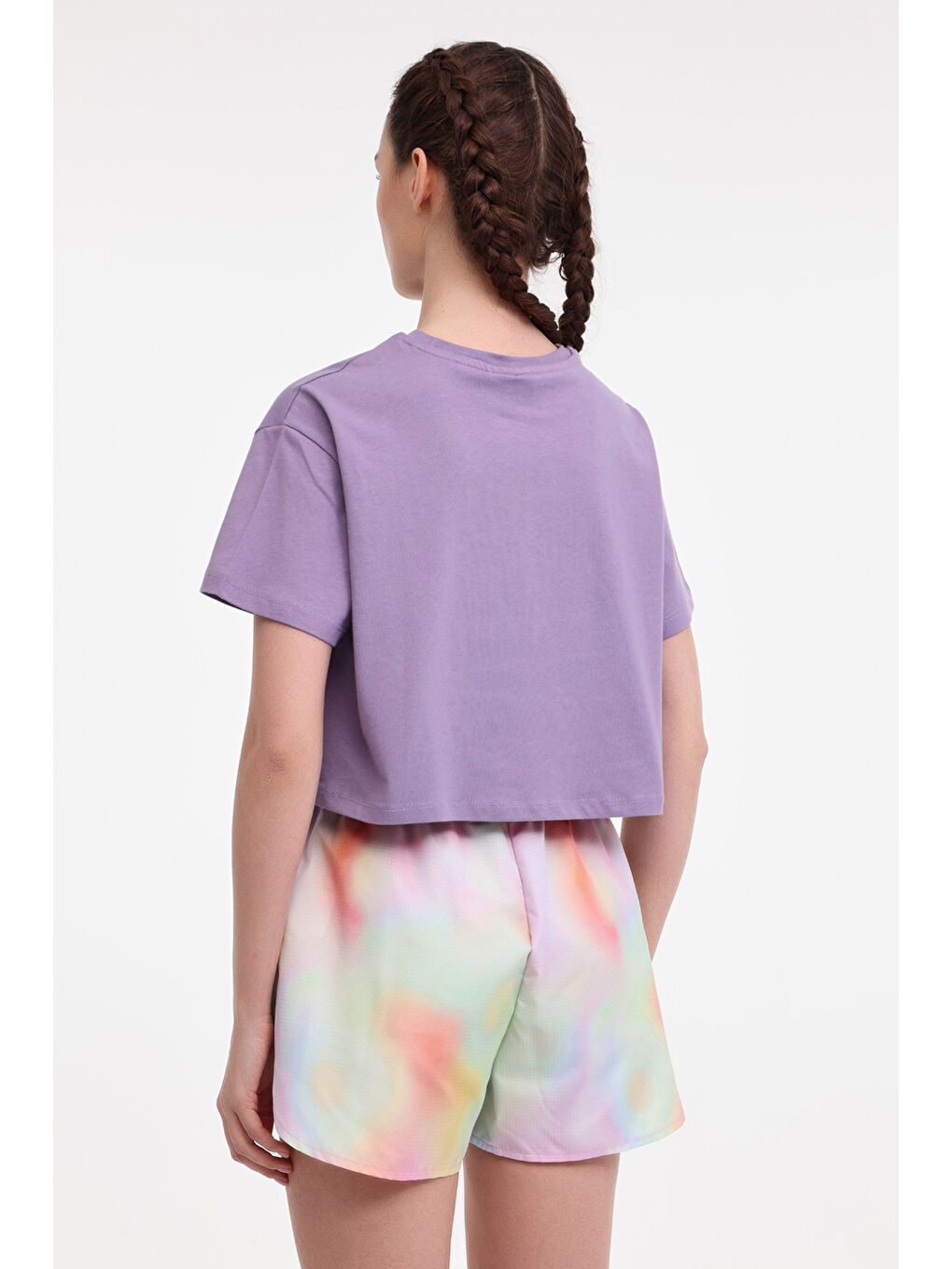 W-SHINEN TEE 5FX Mor Kadın Kısa Kol T-Shirt-1