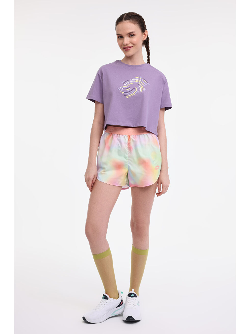 W-SHINEN TEE 5FX Mor Kadın Kısa Kol T-Shirt-2