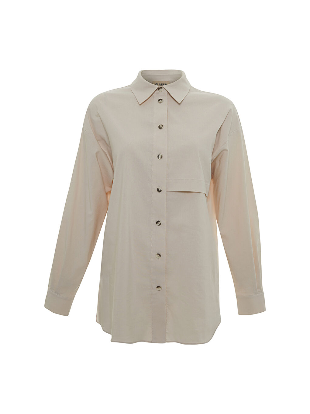 Bej Ön Ve Arkası Anler Kup Detaylı Tunik