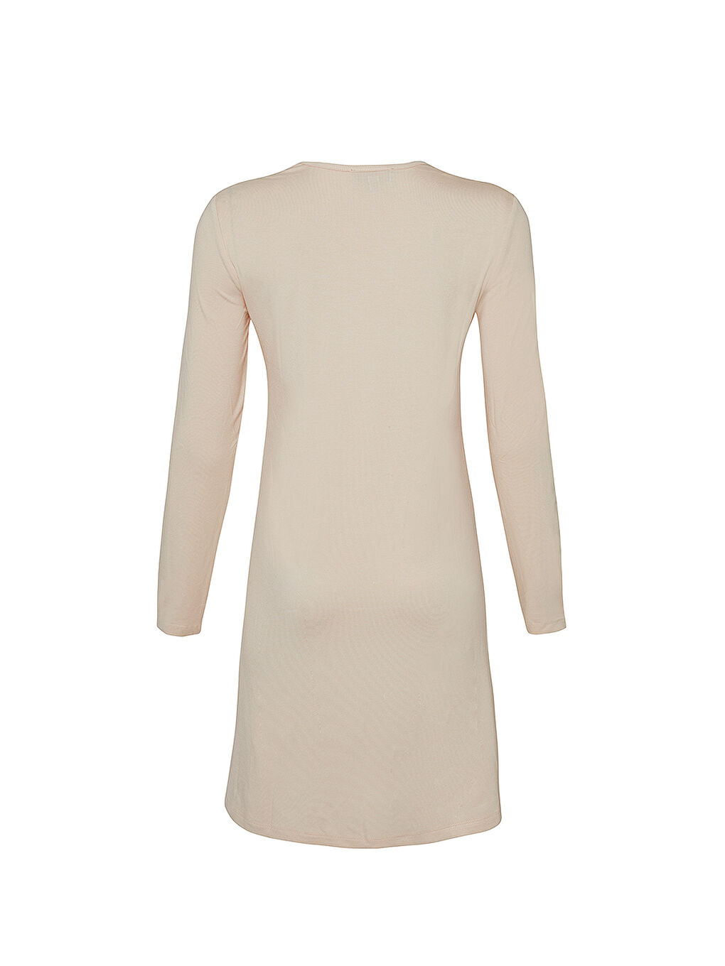 Bej Uzun Kollu Bisiklet Yaka Tunik-2